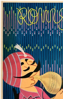 ROME - AIR-INDIA Authentic Original Vintage Airline Travel Tourism Poster 1983