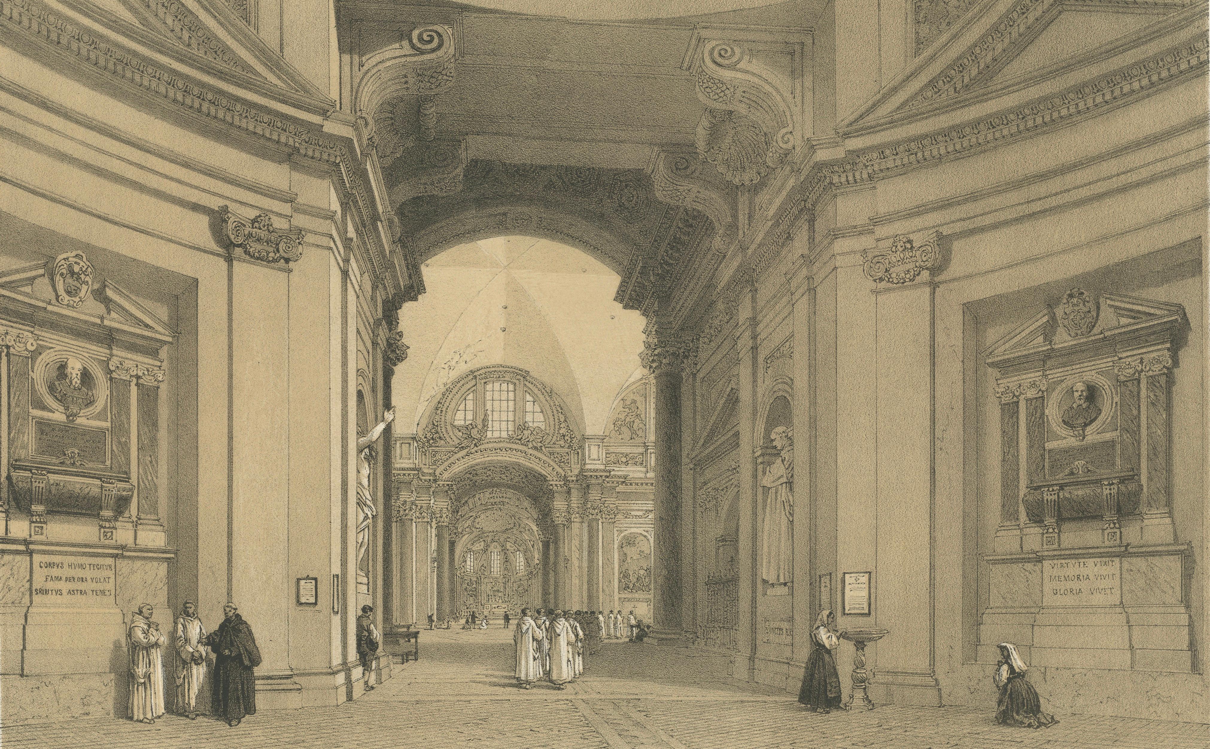 Rome Church Interior – Santa Maria degli Angeli, Benoist 1869