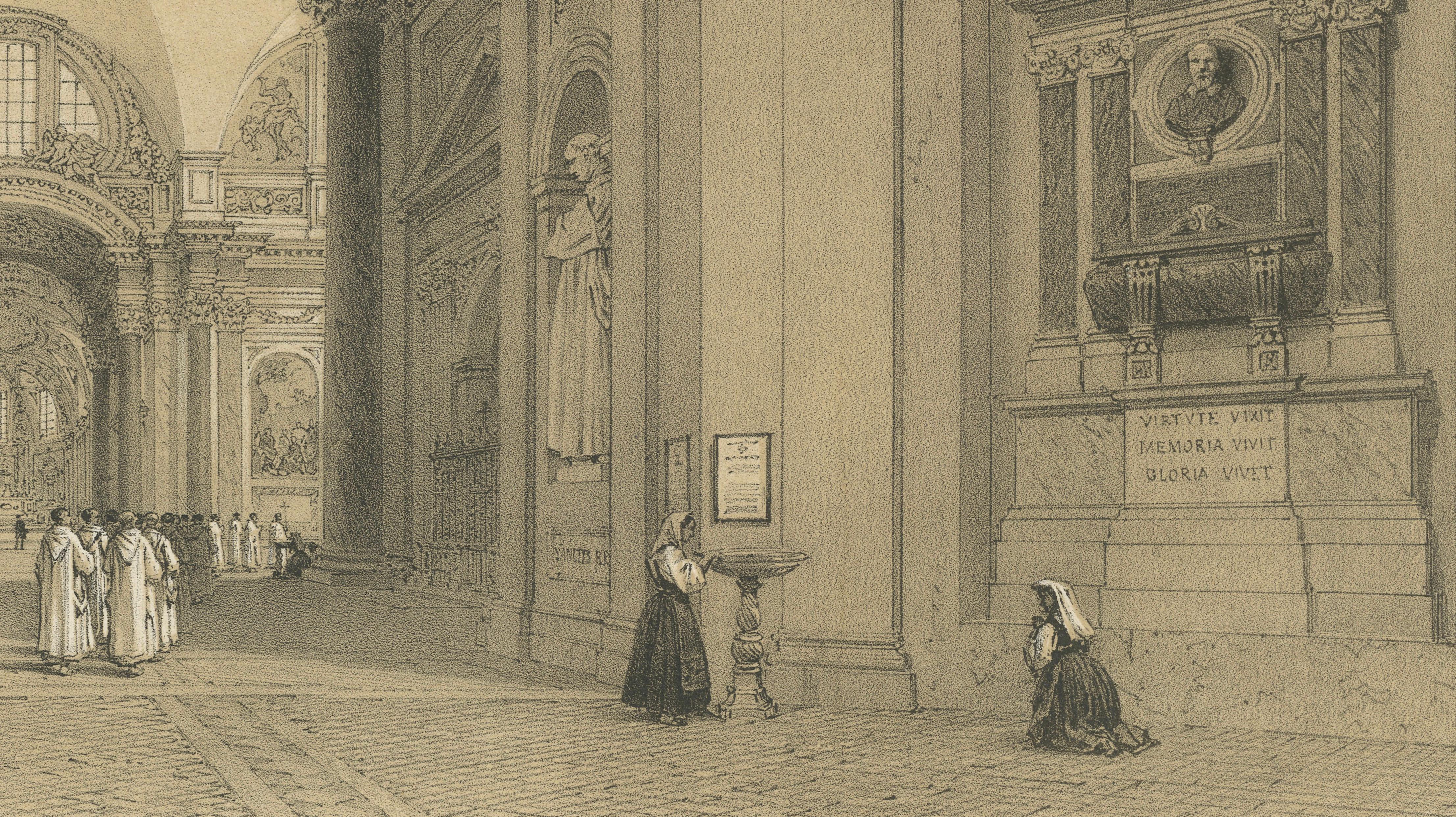 Rome Church Interior – Santa Maria degli Angeli, Benoist 1869