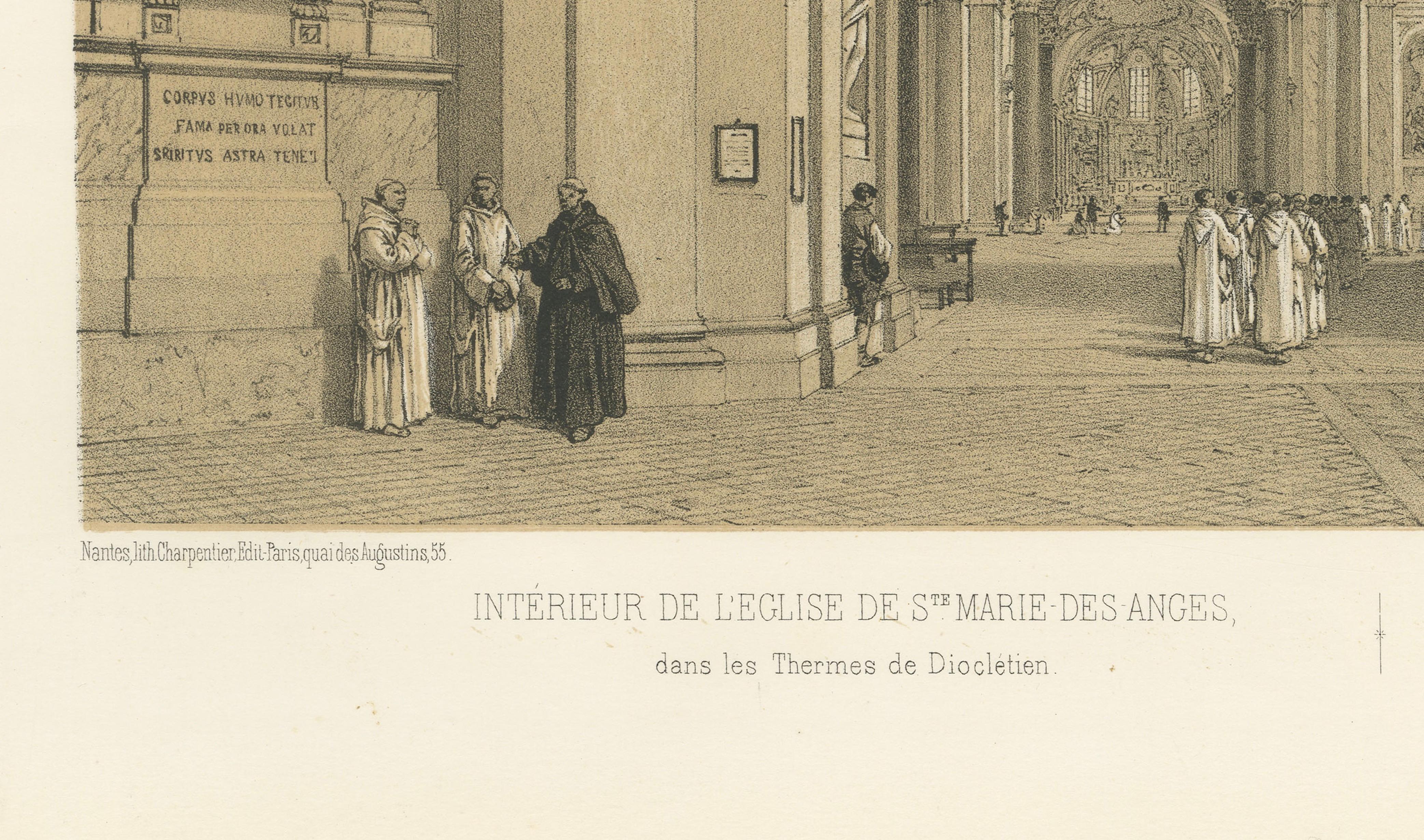 Rome Church Interior – Santa Maria degli Angeli, Benoist 1869