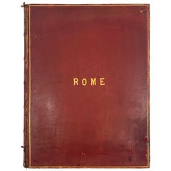 Rome Book, Red Leather Bound, Francis Wey