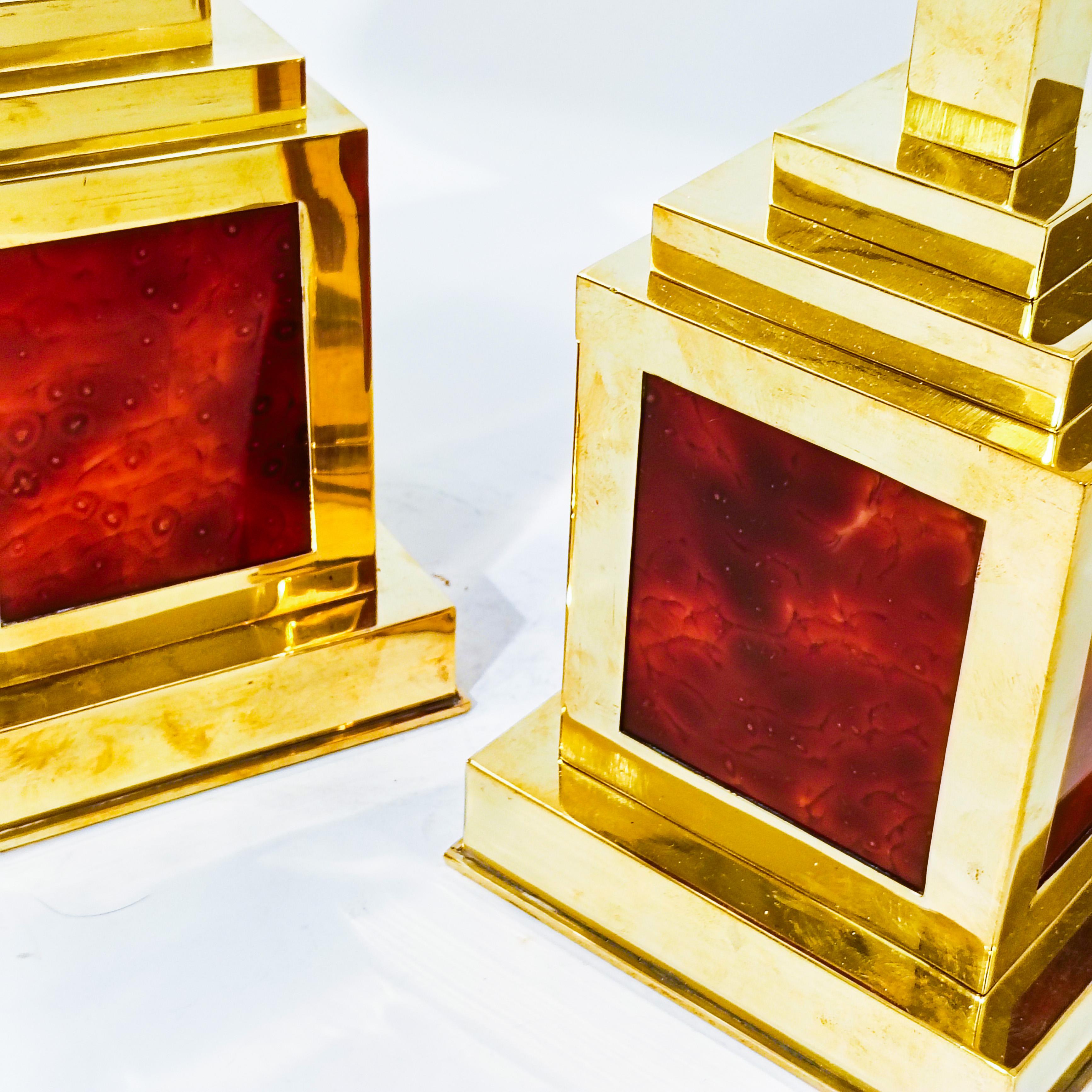 Romeo Rega. Hollywood Regency and Post-Modern table lamps, Italy, 1970s For Sale 4
