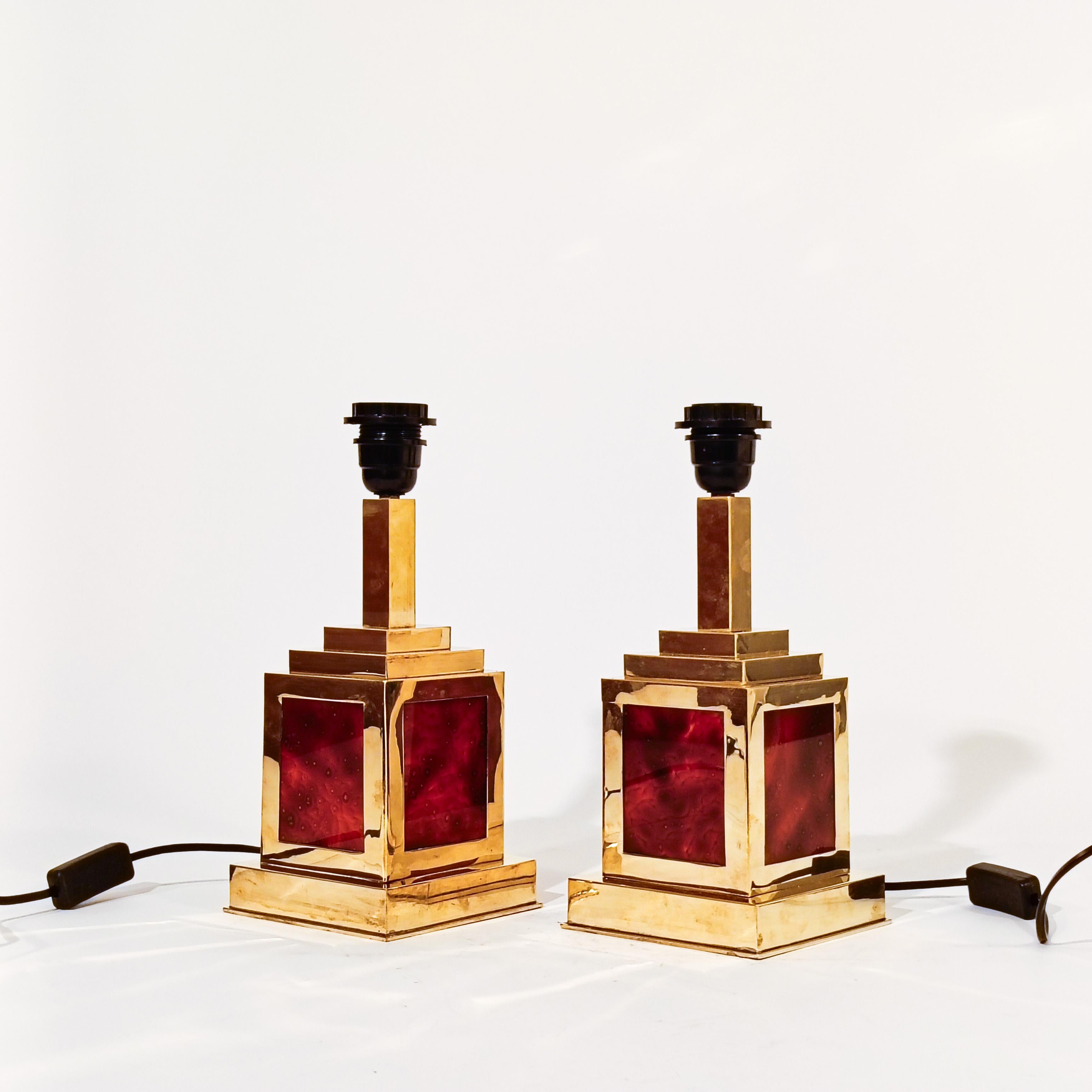 Romeo Rega. Hollywood Regency and Post-Modern table lamps, Italy, 1970s For Sale 7