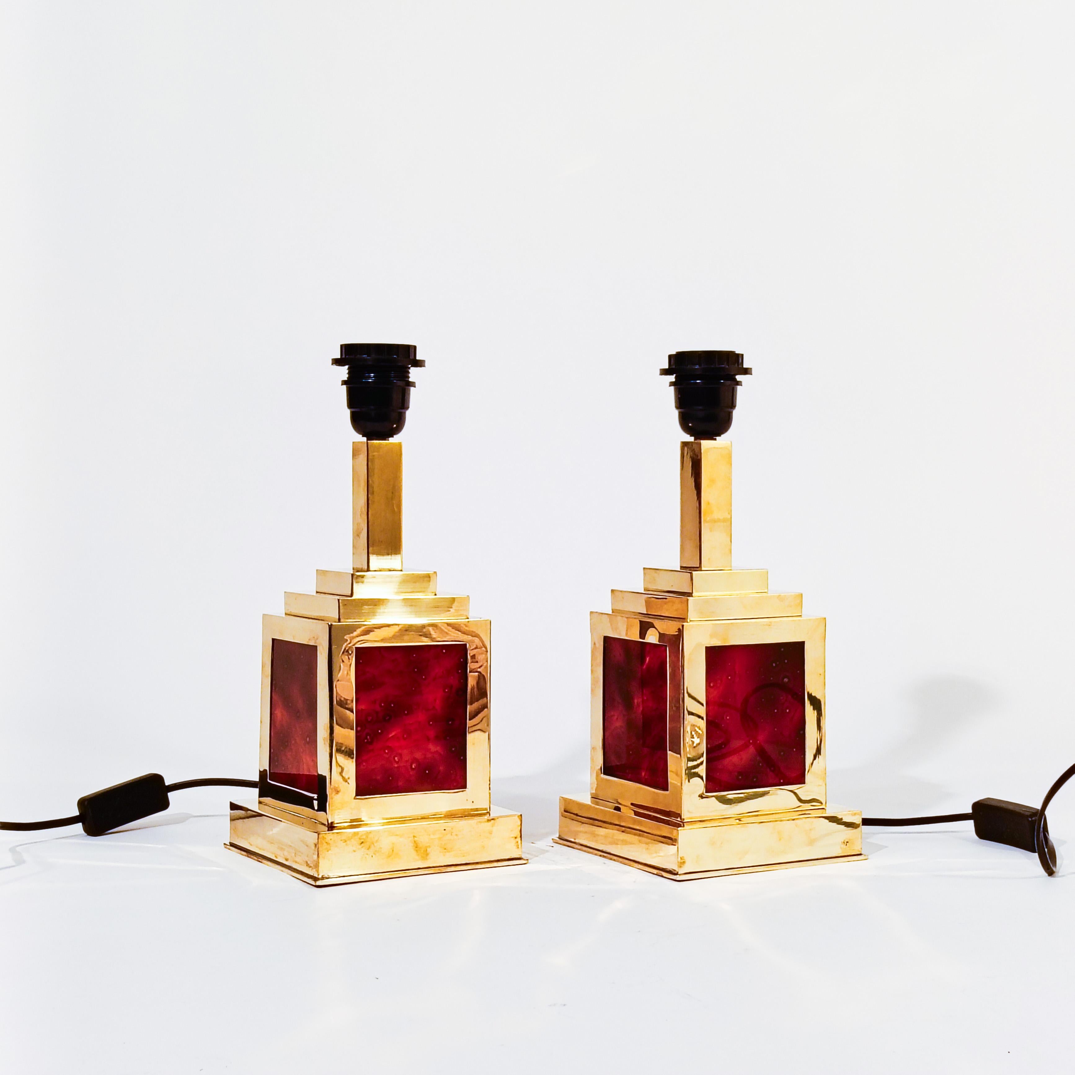 Romeo Rega. Hollywood Regency and Post-Modern table lamps, Italy, 1970s For Sale 2