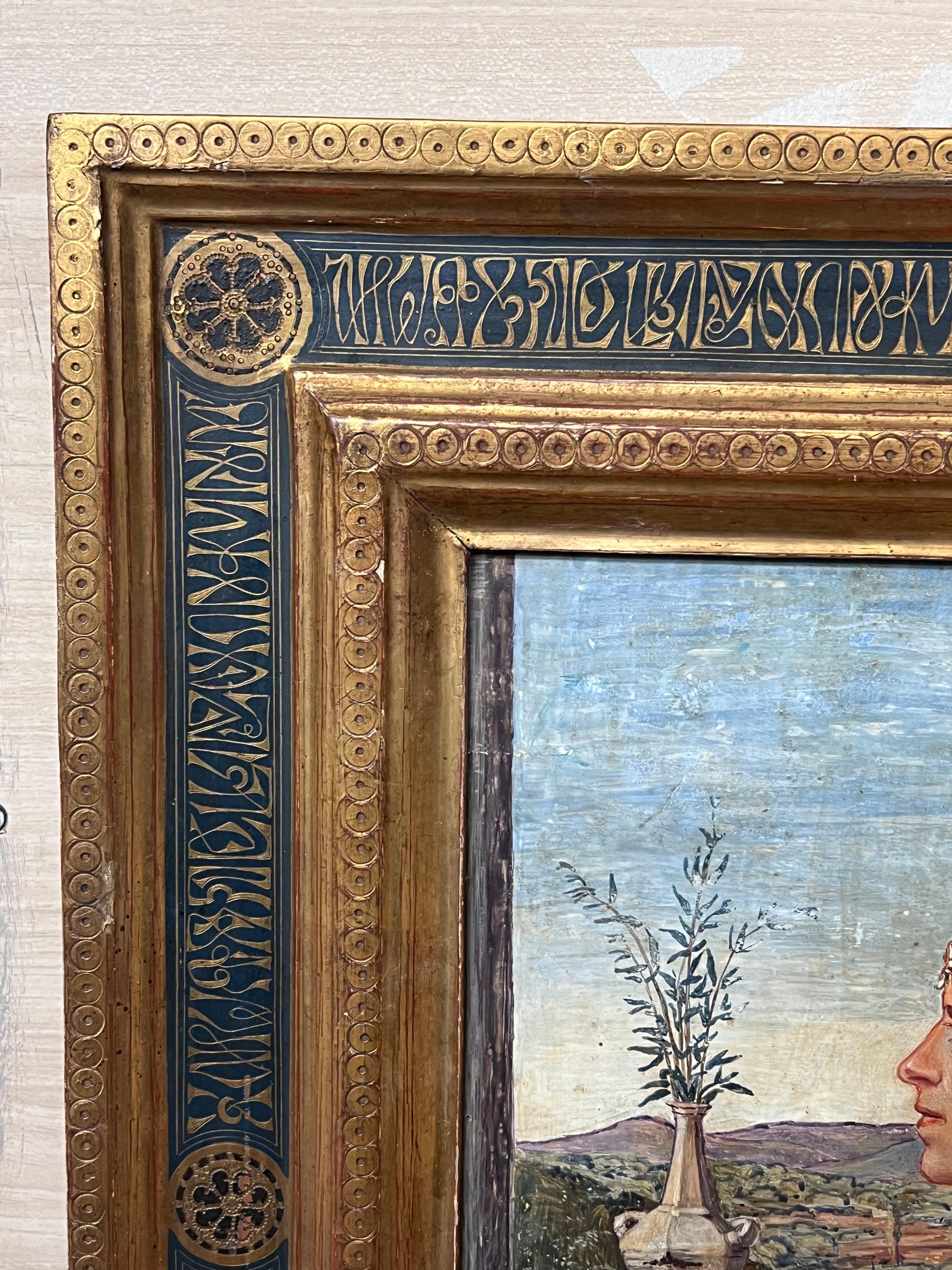 Portrait d'une dame de la Renaissance Classic Medici Style Garden Italian Ornate Frame en vente 4