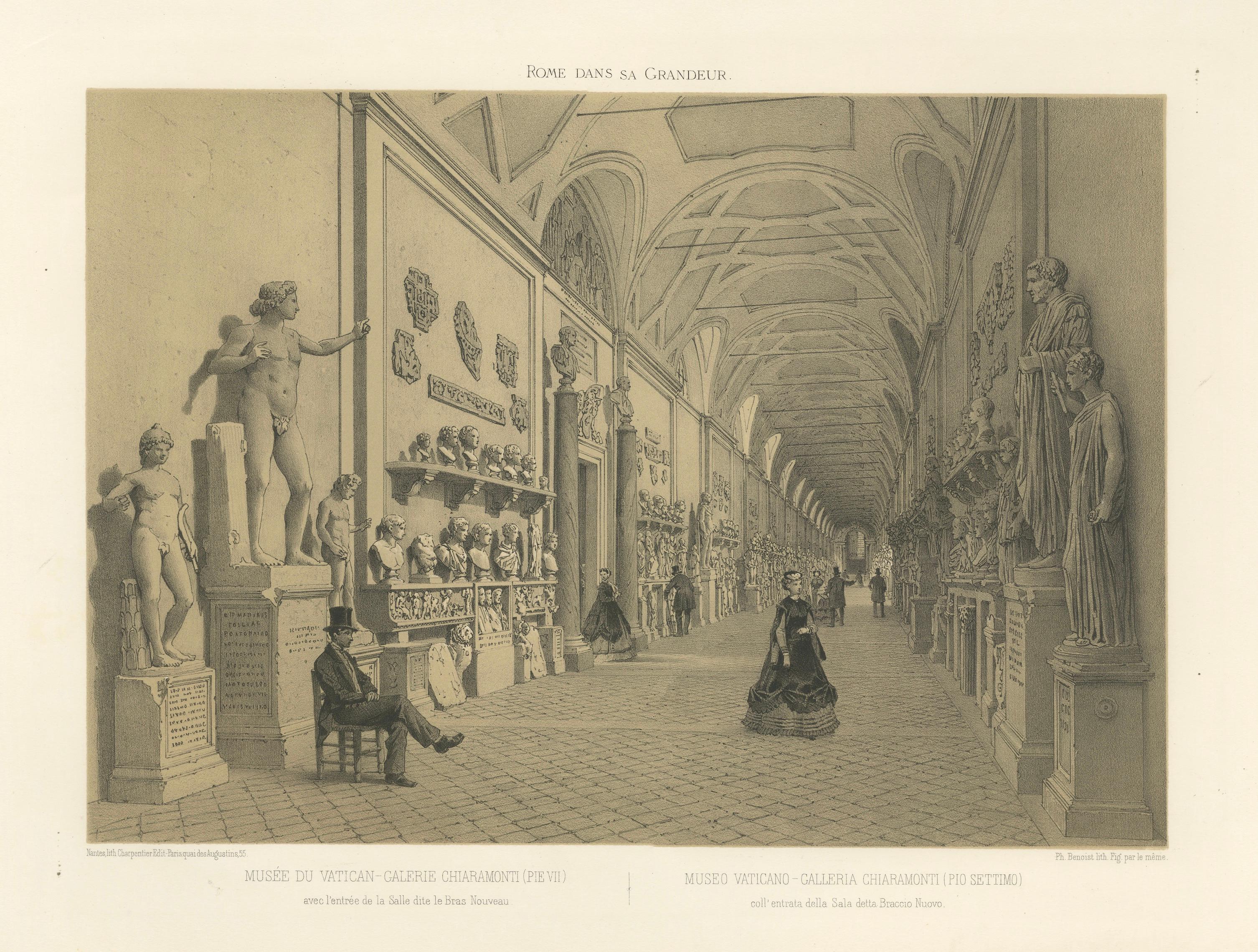 Rome Vatican Gallery – Classical Sculpture Interior, Benoist 1869