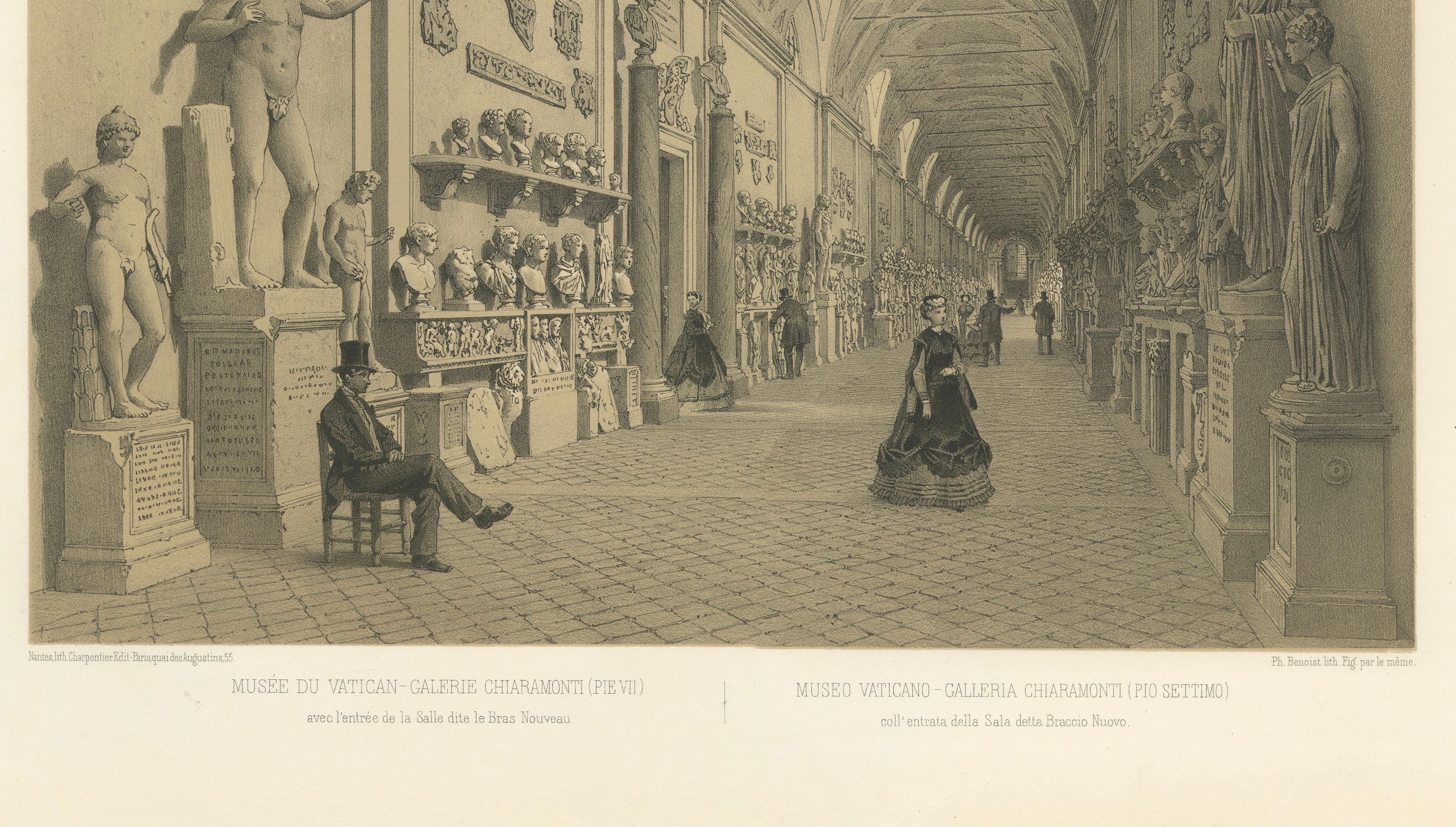 Rome Vatican Gallery – Classical Sculpture Interior, Benoist 1869