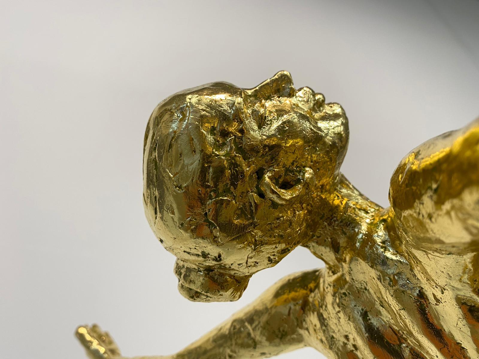 Living Daylight Gold- 21st Century Sculpture of a nude woman  8
