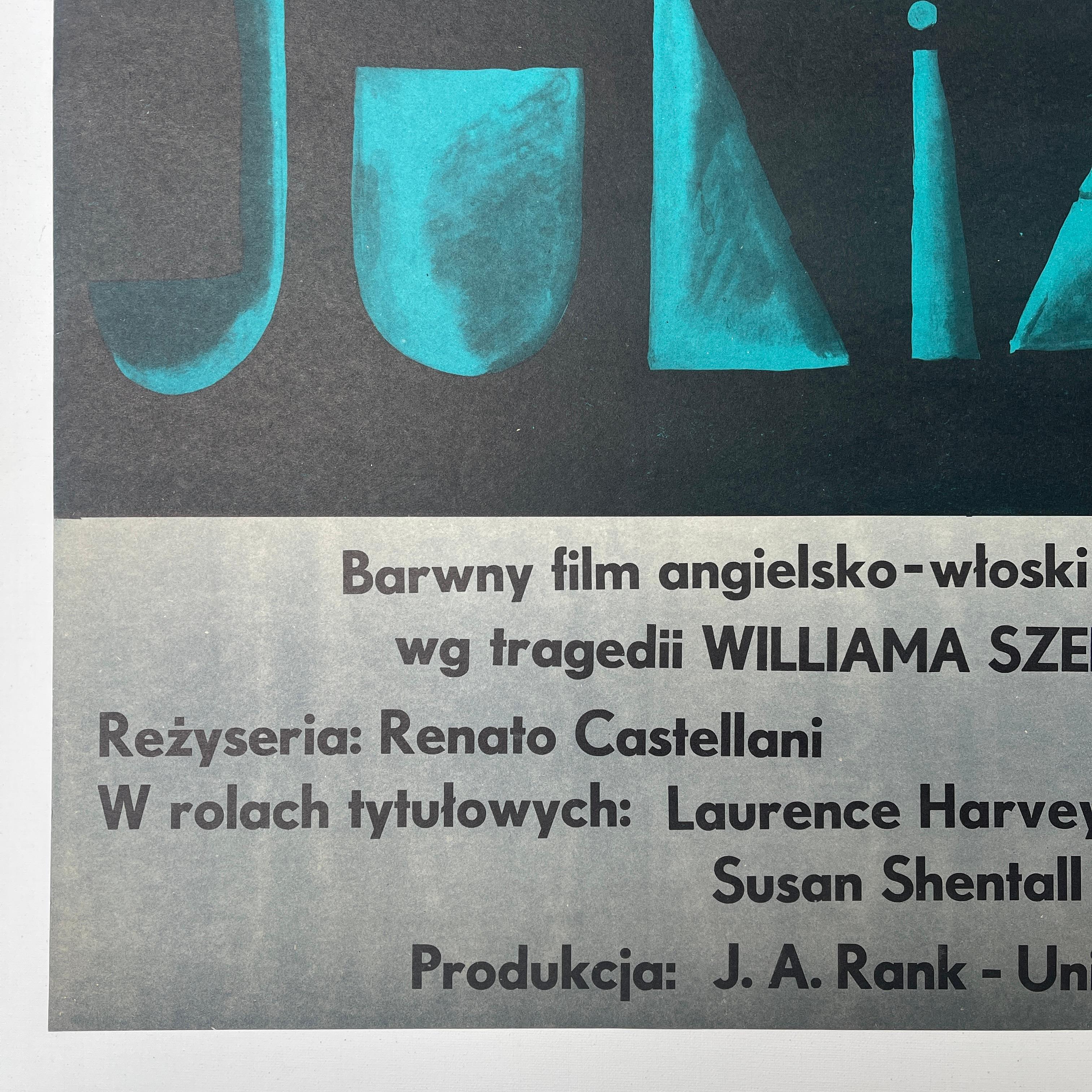 Polonais Affiche vintage du film polonais Romeo et Juliette par Julian Palka, 1961 en vente