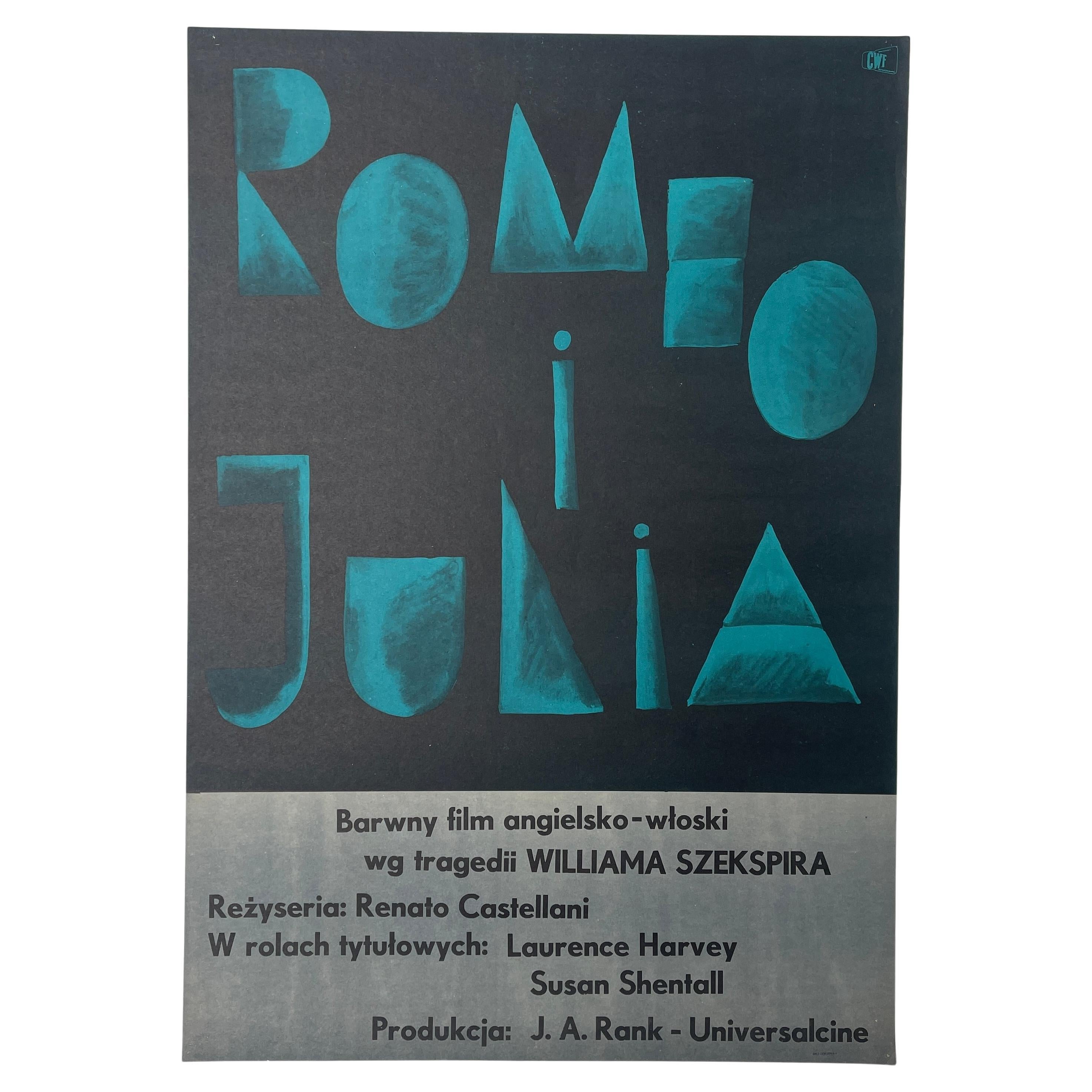 Romeo and Juliet by Julian Palka, 1961 Vintage Polish Film Poster For Sale