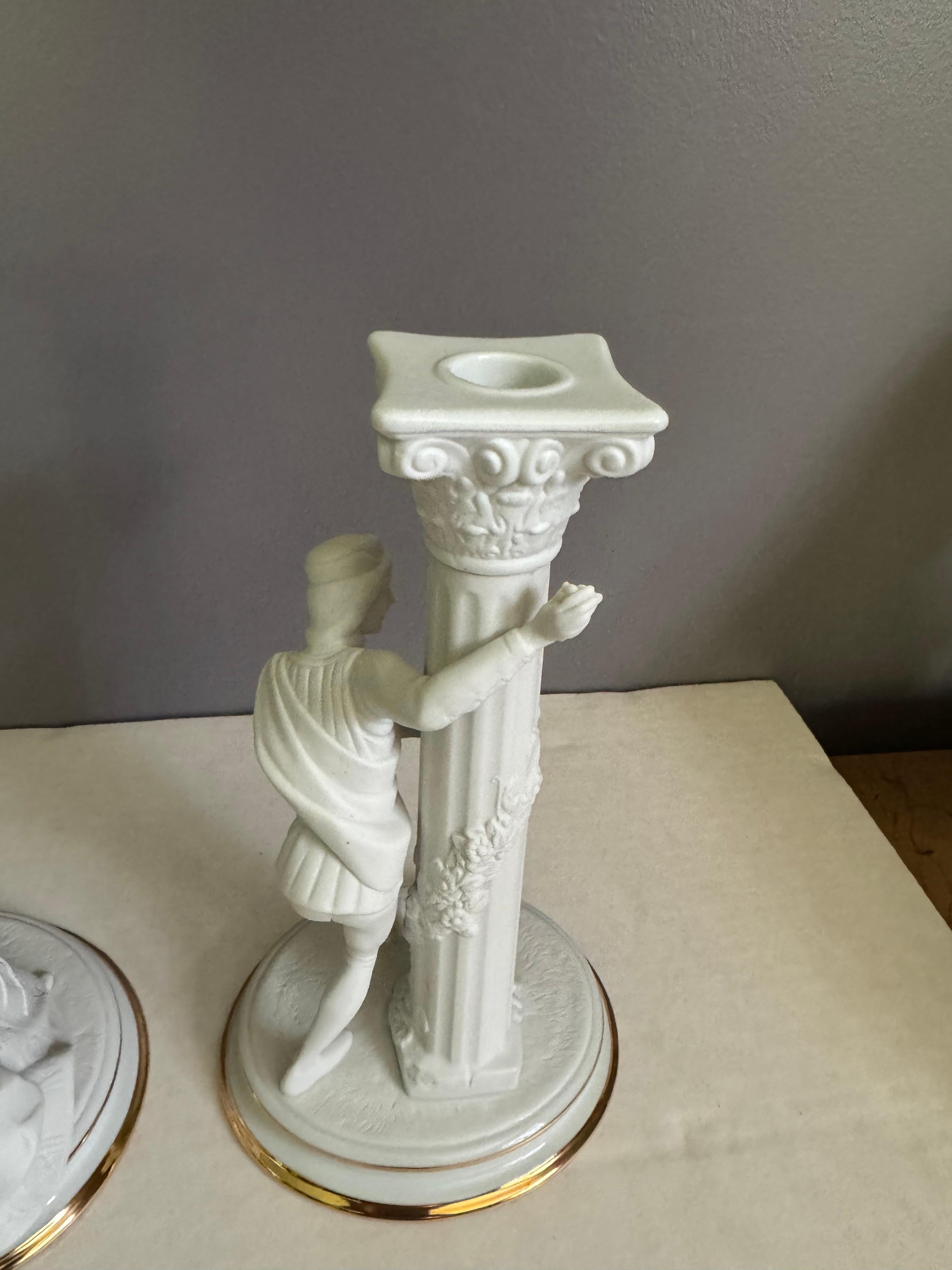 Statuette portacandele Romeo e Giulietta Franklin MInt 1986 in vendita 4
