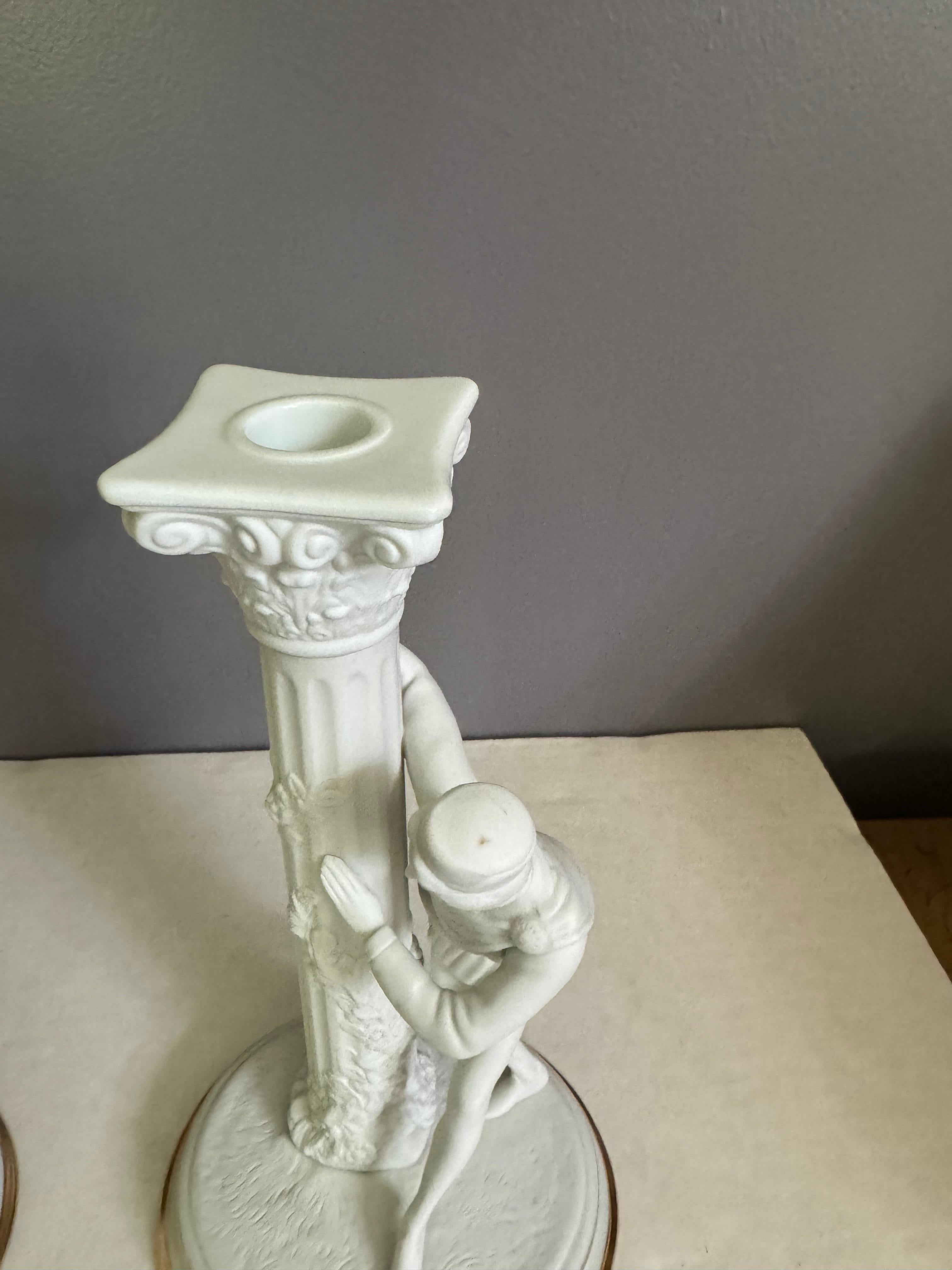 Statuette portacandele Romeo e Giulietta Franklin MInt 1986 In condizioni buone in vendita a Birmingham, AL