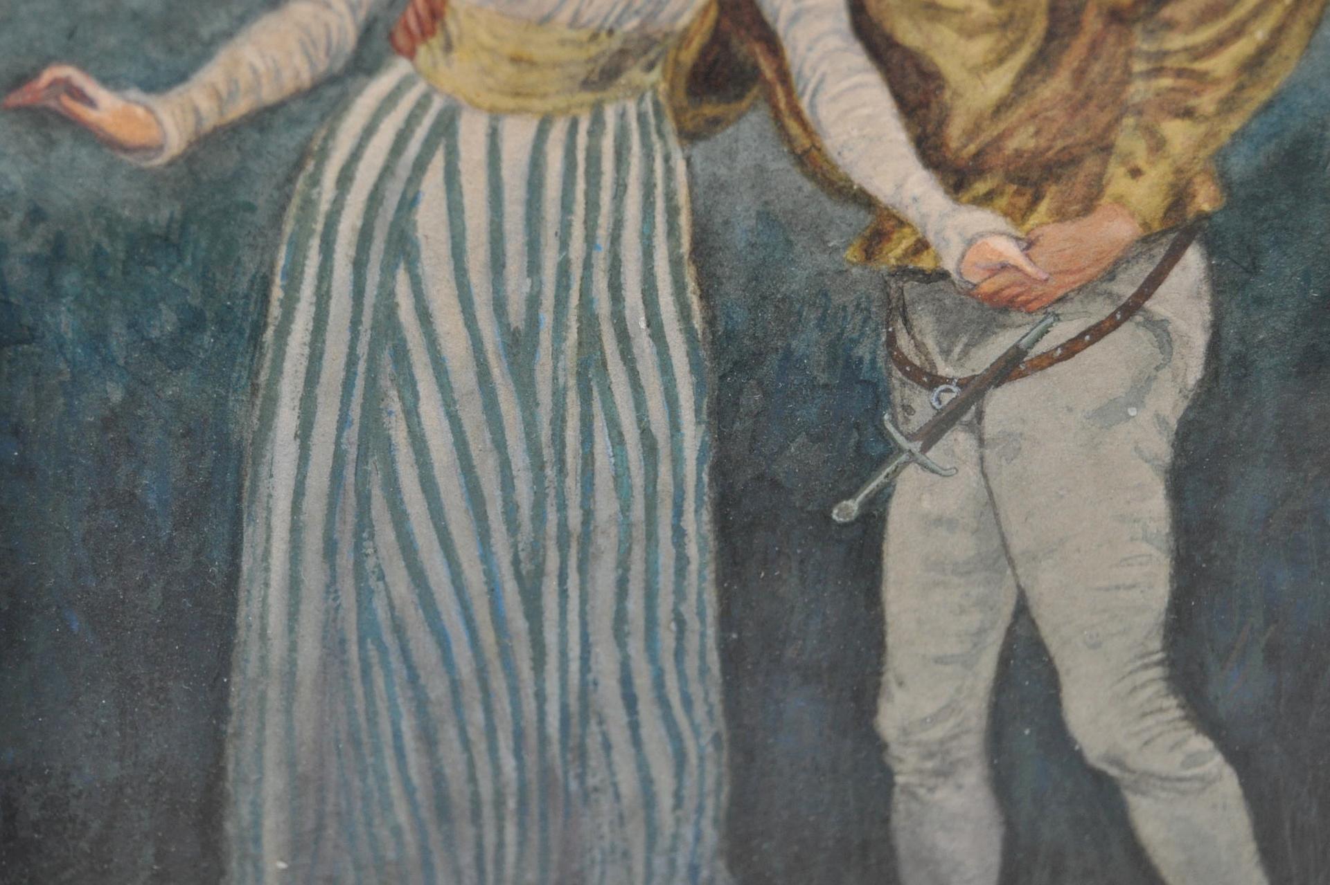 Art nouveau Aquarelle de Roméo et Juliette par Liam Watson:: vers 1910 en vente