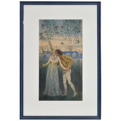 Romeo and Juliette Watercolor by Liam Watson, circa 1910