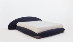 Romeo Bed in Poplar, Oak Veneer, Jacquard Fabric & Foam by Softhouse