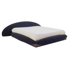 Romeo Bed in Poplar, Oak Veneer, Jacquard Fabric & Foam by Softhouse