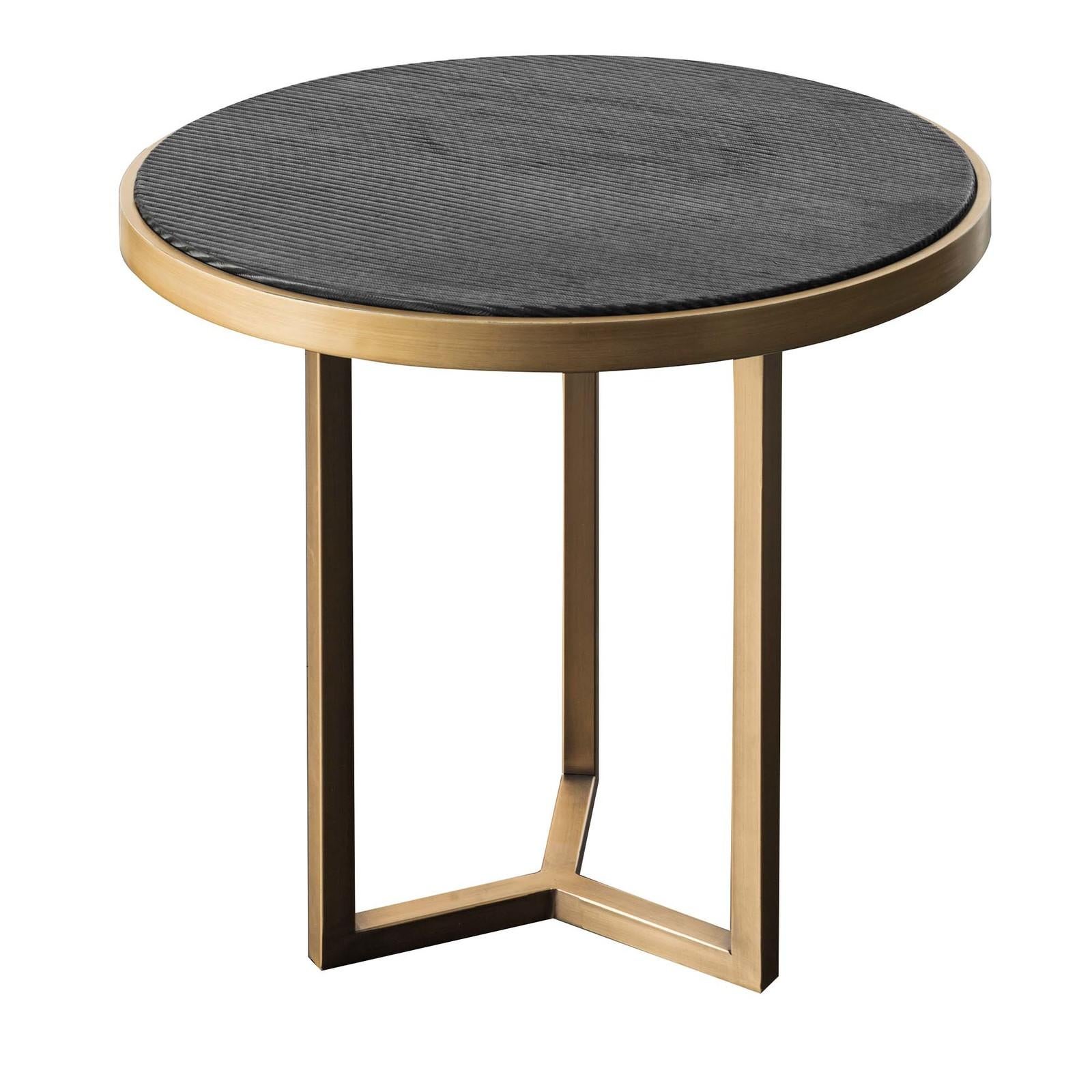 Italian Romeo Black and Gold Side Table by Chiara Provasi For Sale