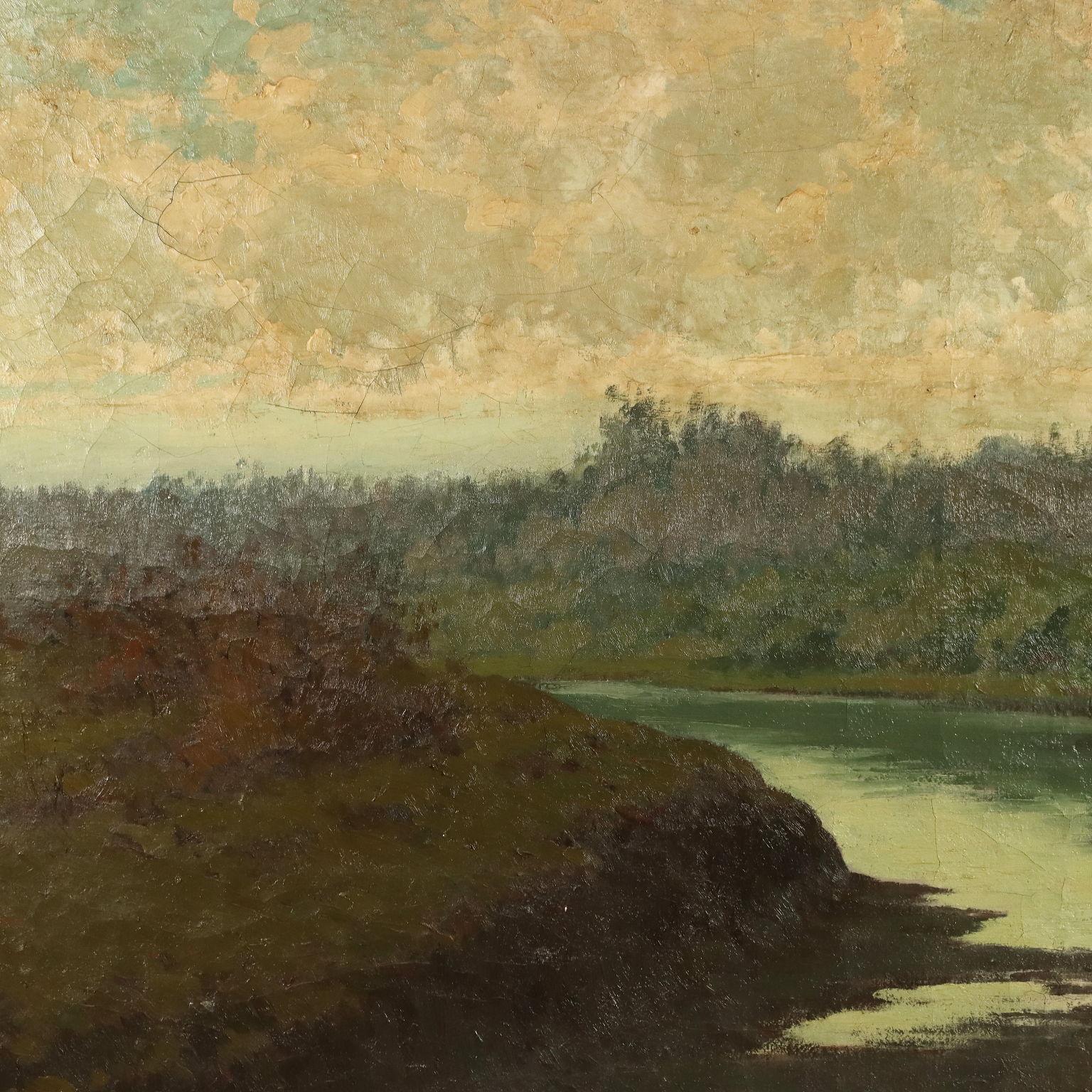 Paisaje con río Siglo XX 2
