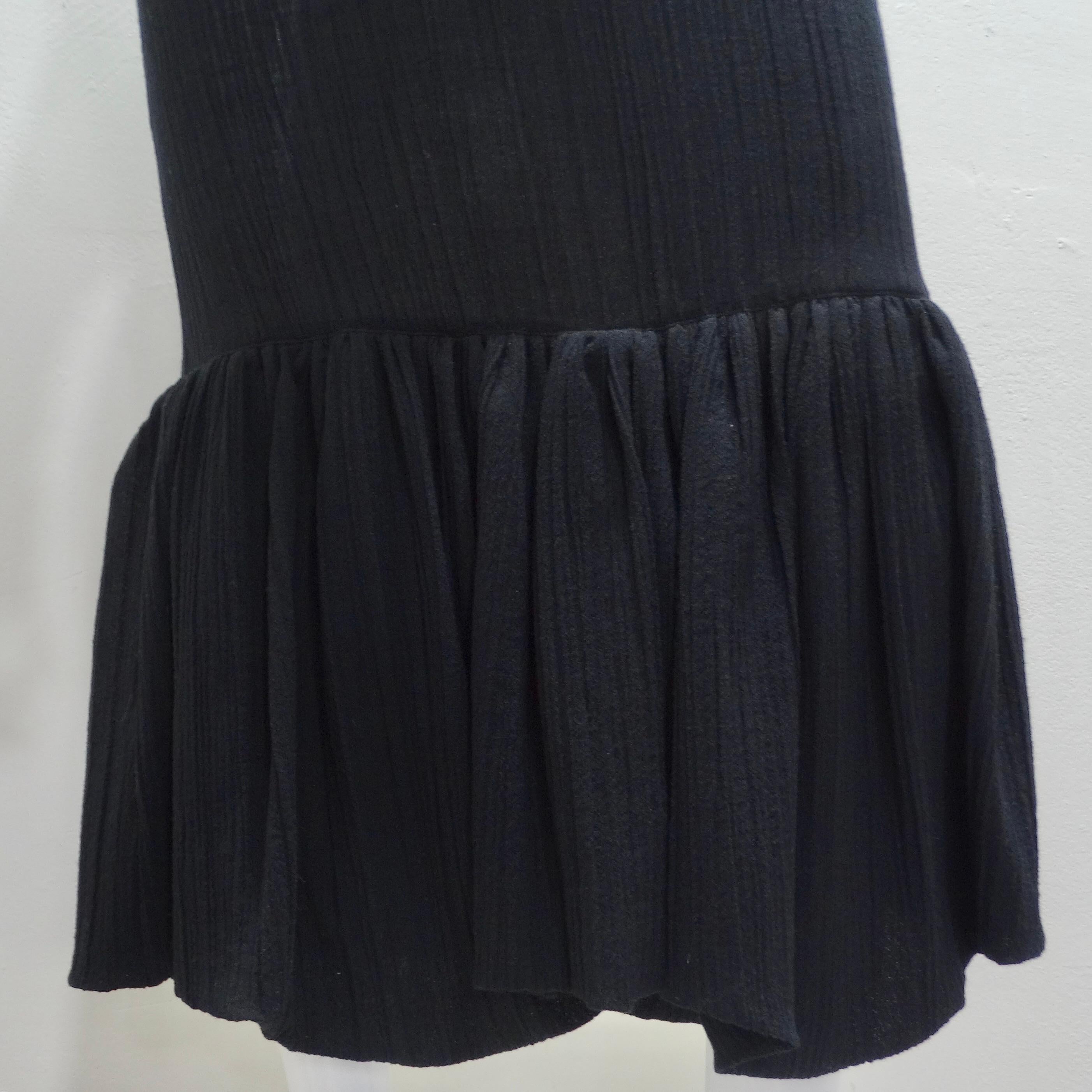 Women's or Men's Romeo Gigli 1980s Black Drop Waist Maxi Dress For Sale