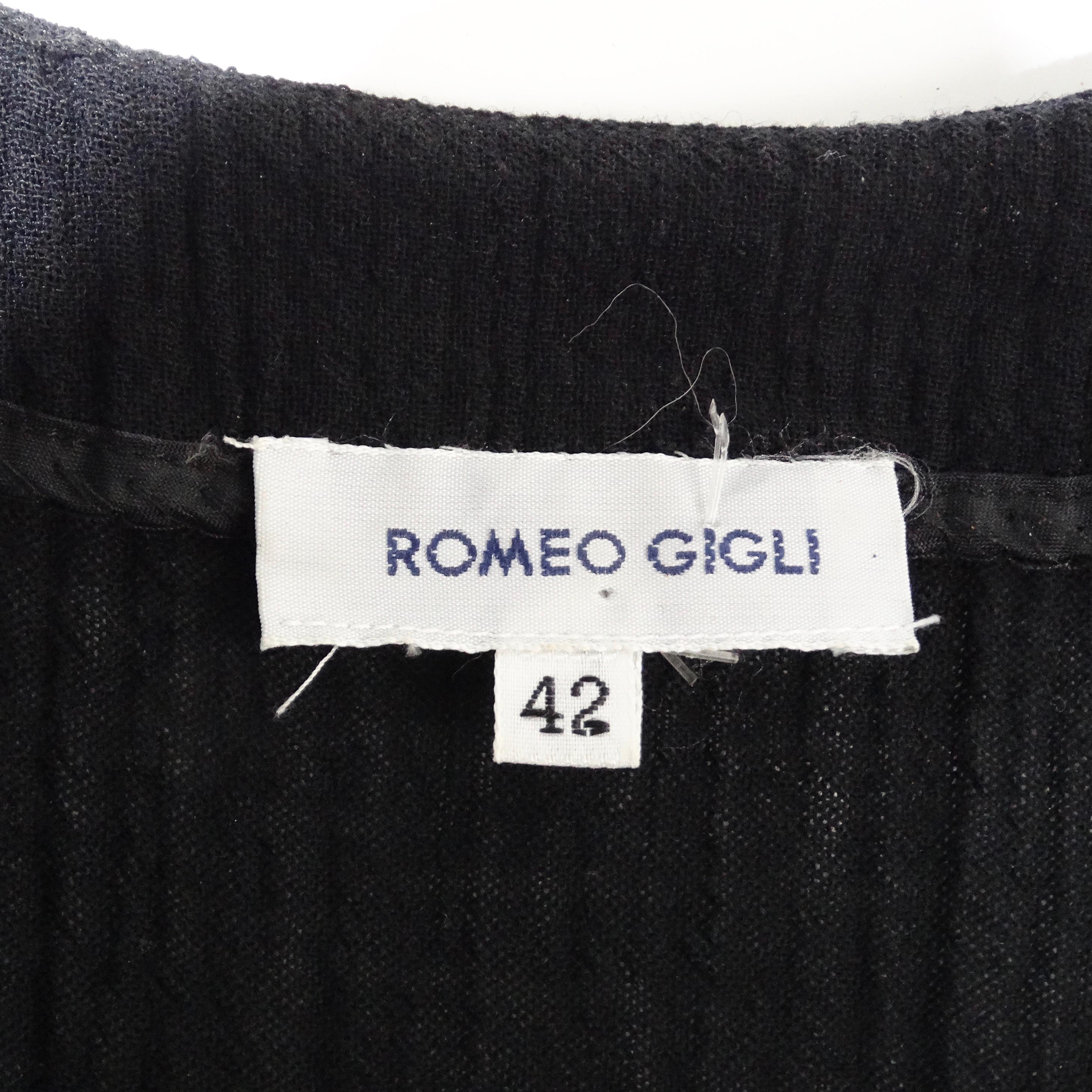 Romeo Gigli 1980 Black Drop Waist Maxi Dress en vente 4