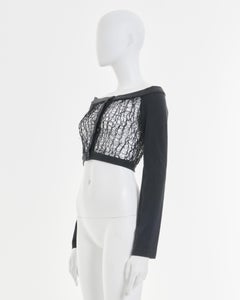 Romeo Gigli 1990's Black Cut Out Top