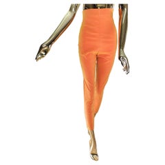 Romeo Gigli 1990s orange iridescent high waist pants