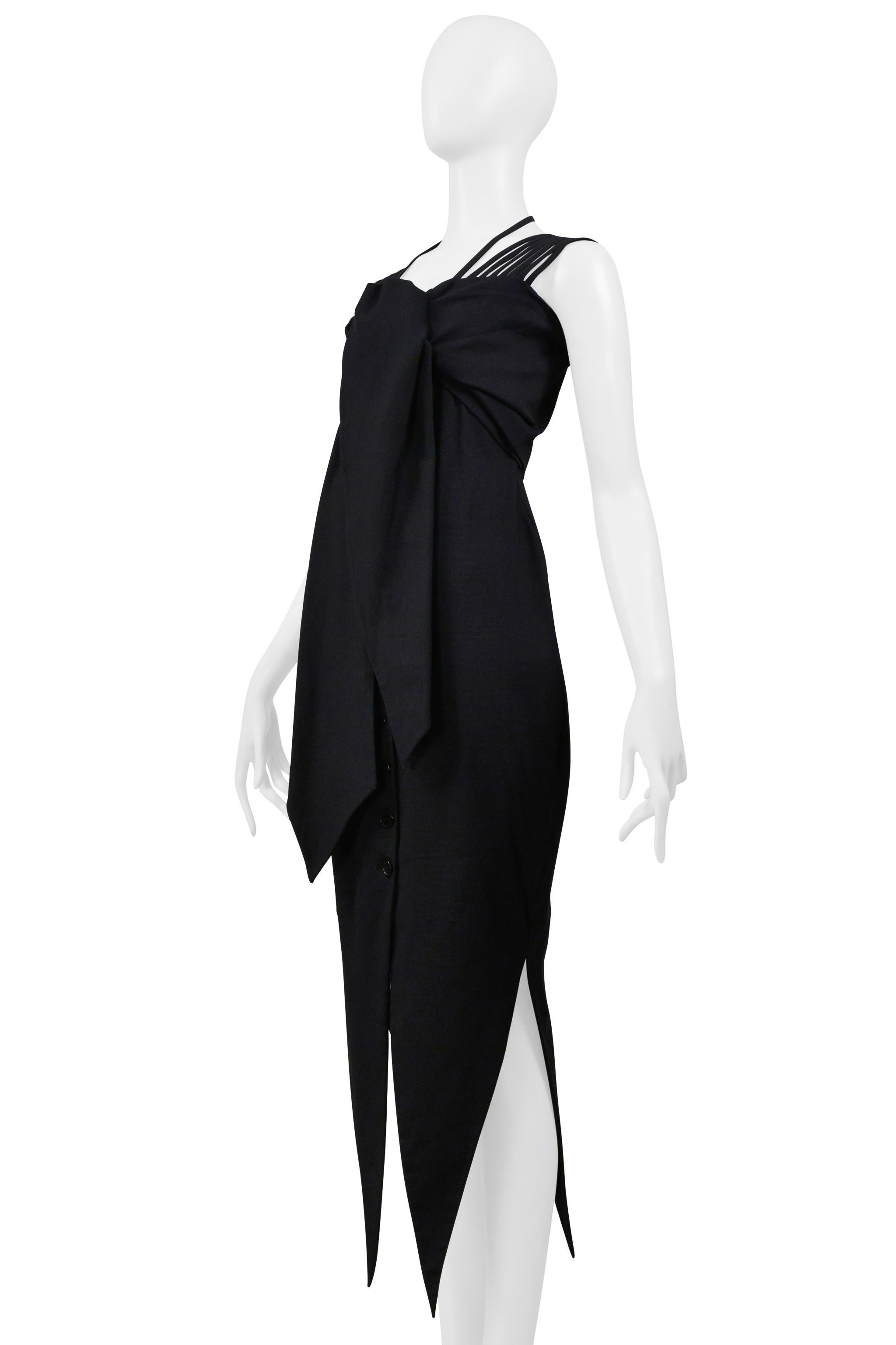 Romeo Gigli Black Cold Dress Dress With Multiple Straps 1995 For Sale 6