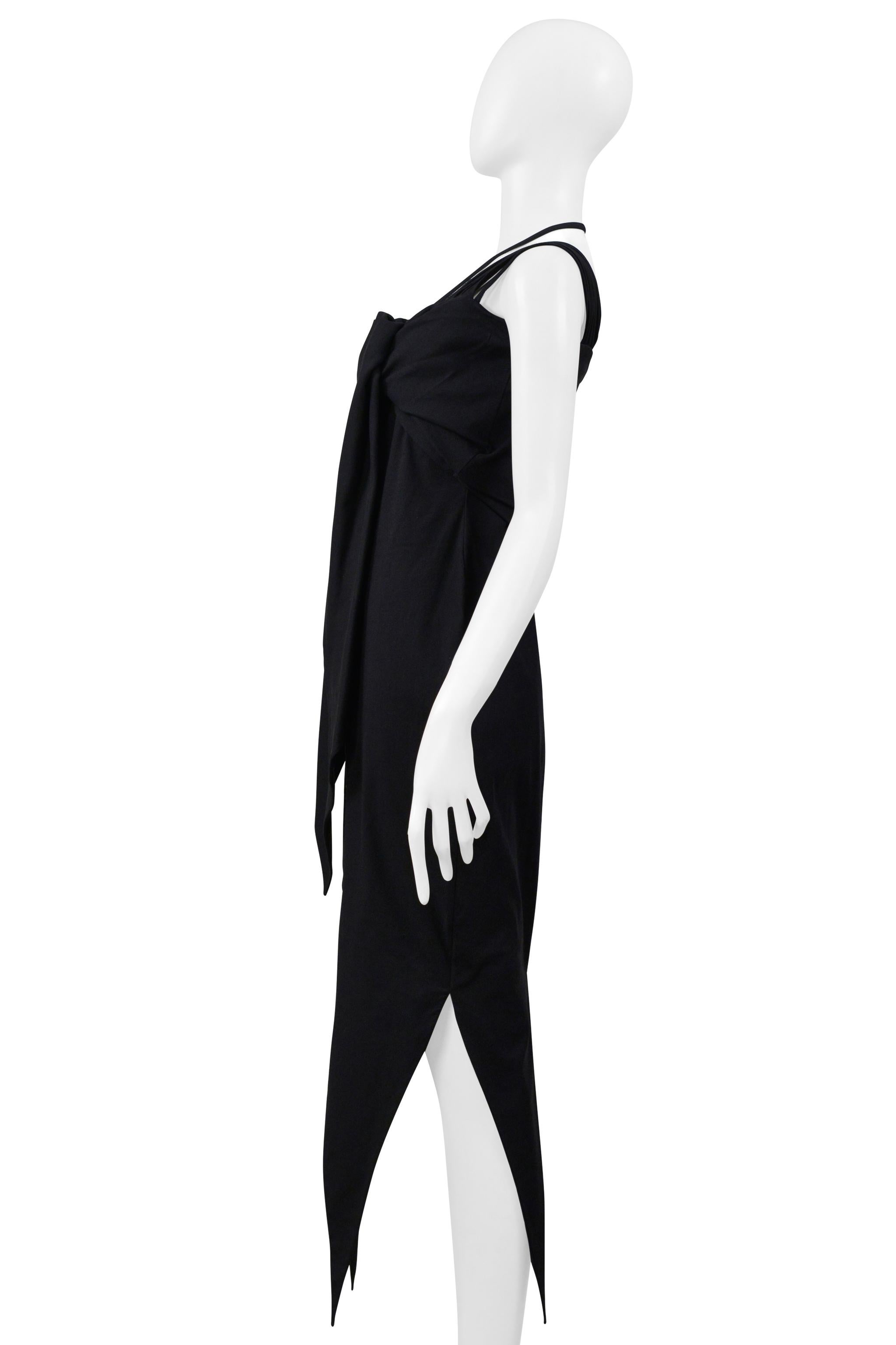 Romeo Gigli Black Cold Dress Dress With Multiple Straps 1995 For Sale 9
