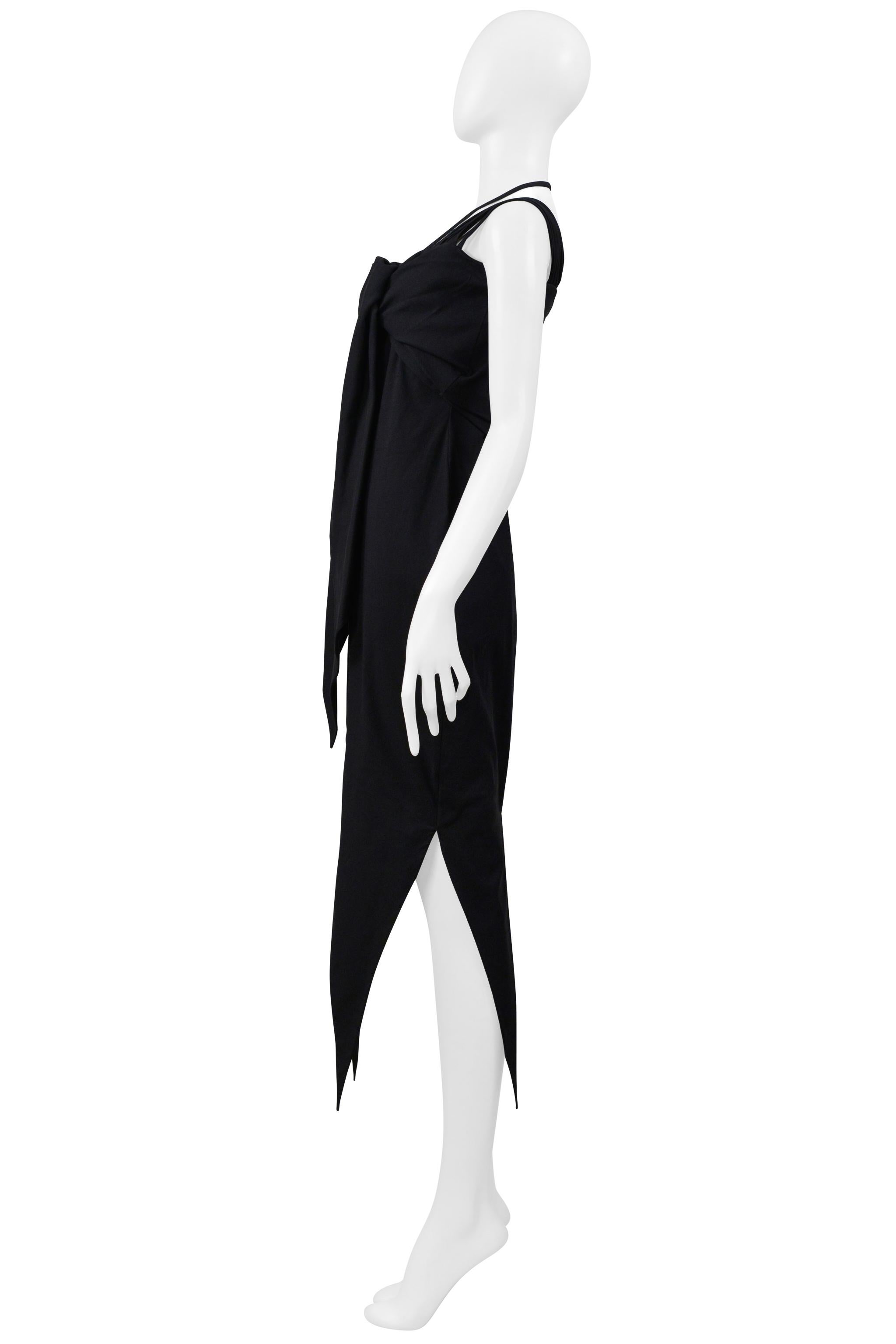Romeo Gigli Black Cold Dress Dress With Multiple Straps 1995 For Sale 10