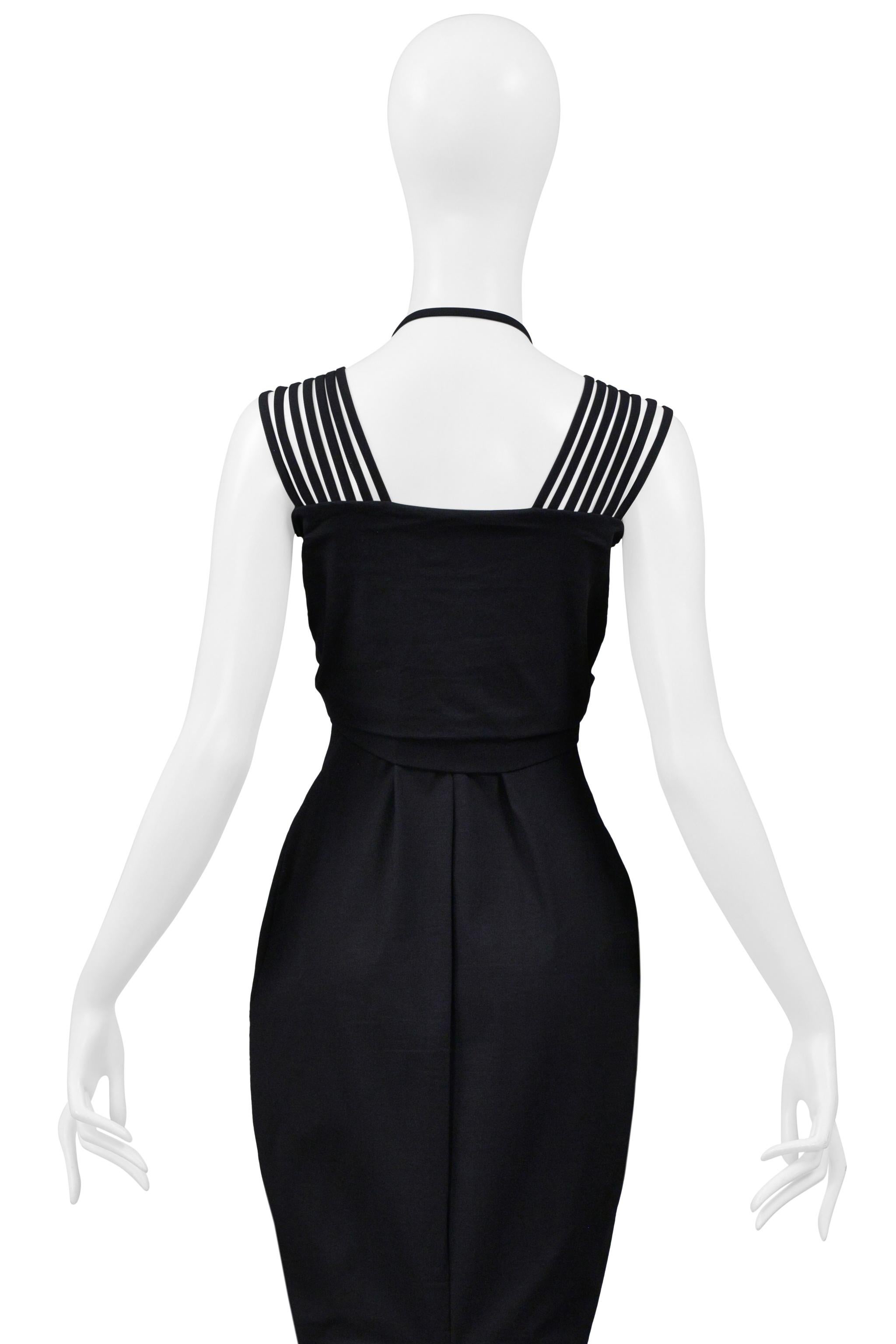 Romeo Gigli Black Cold Dress Dress With Multiple Straps 1995 For Sale 11