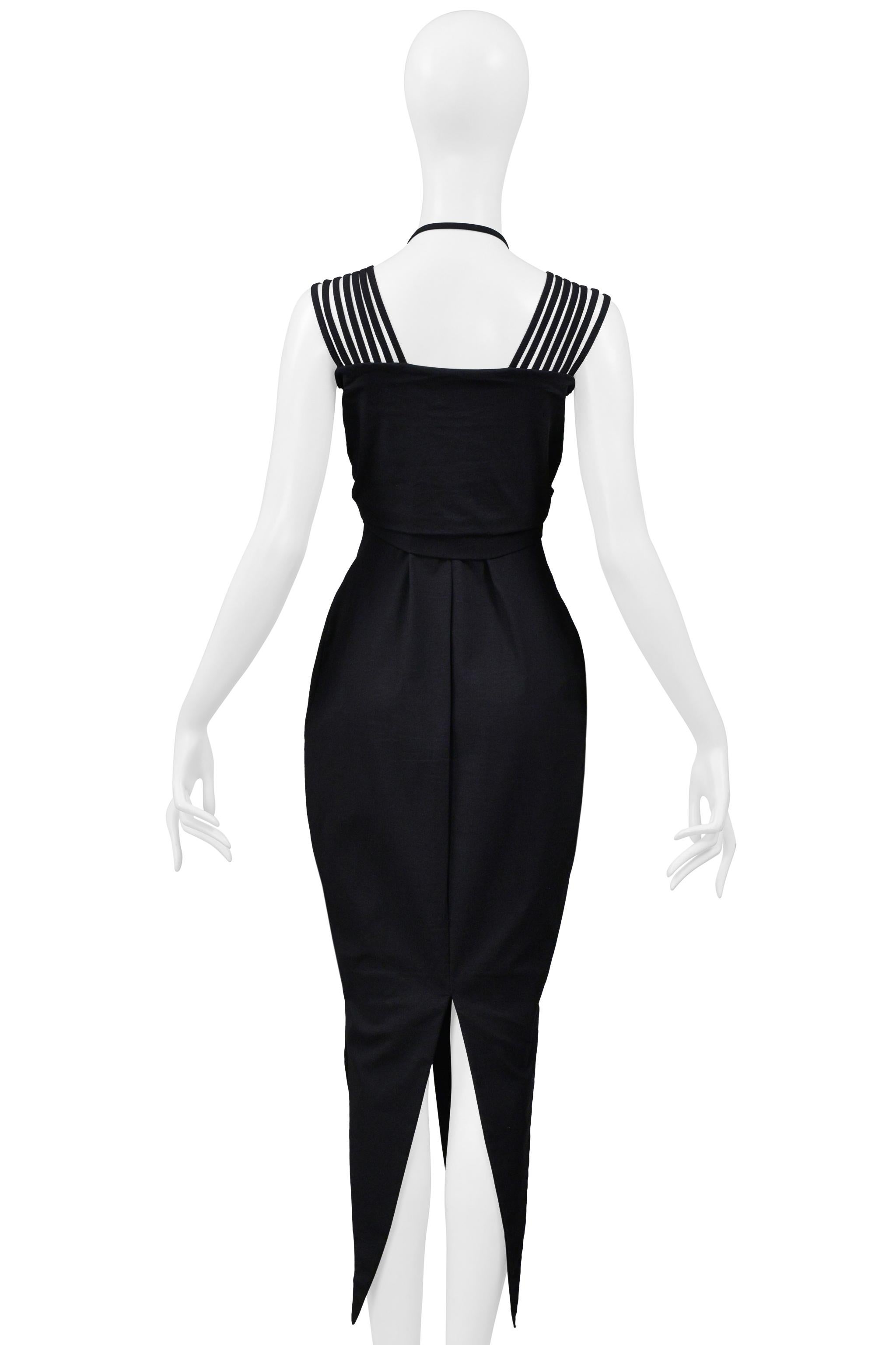 Romeo Gigli Black Cold Dress Dress With Multiple Straps 1995 For Sale 12