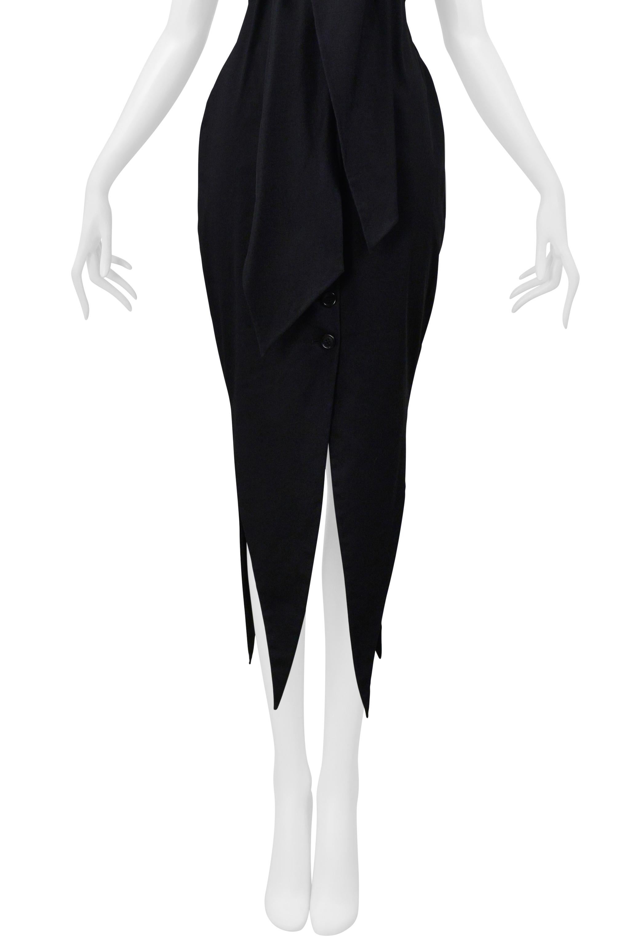 Romeo Gigli Black Cold Dress Dress With Multiple Straps 1995 For Sale 1