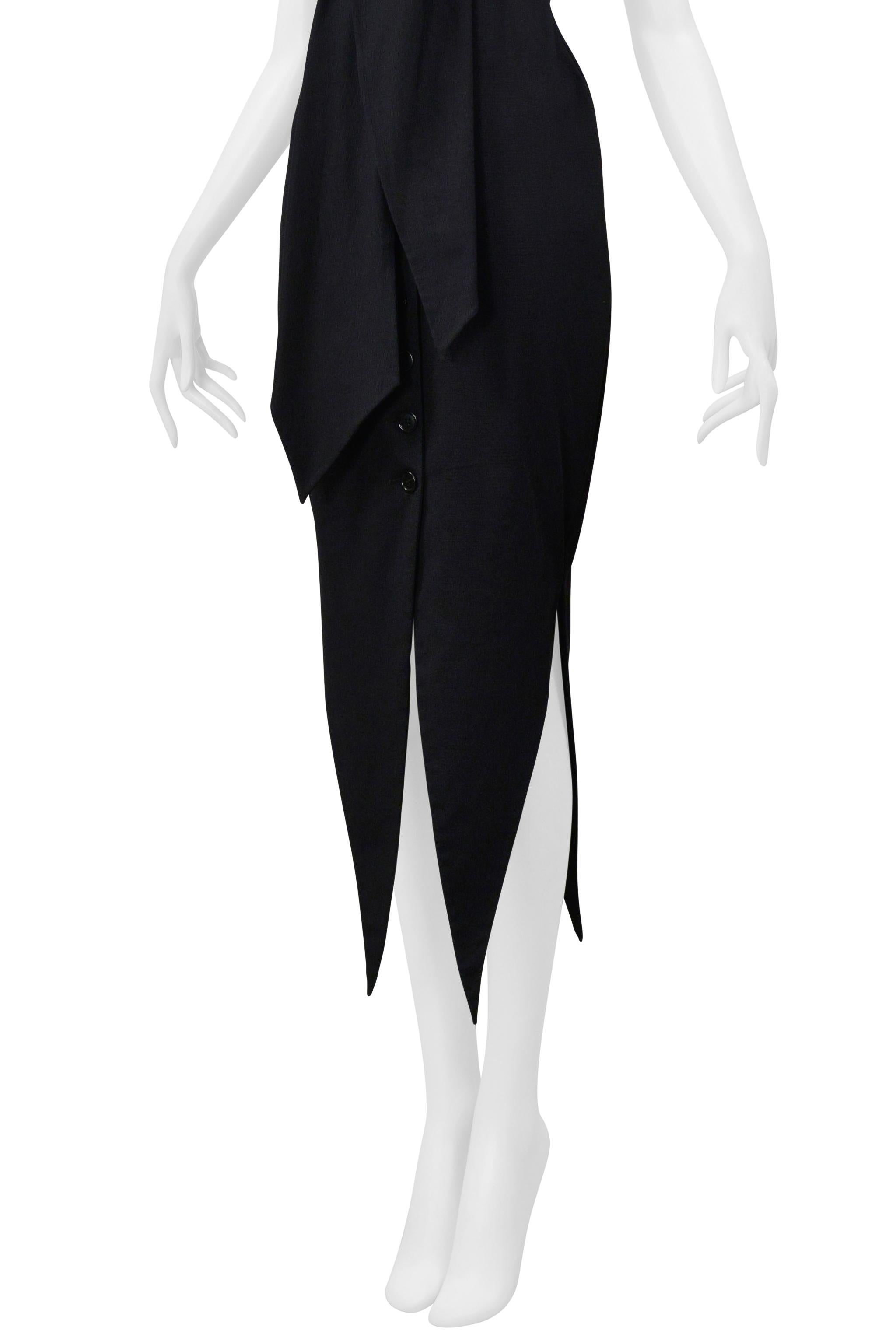 Romeo Gigli Black Cold Dress Dress With Multiple Straps 1995 For Sale 3