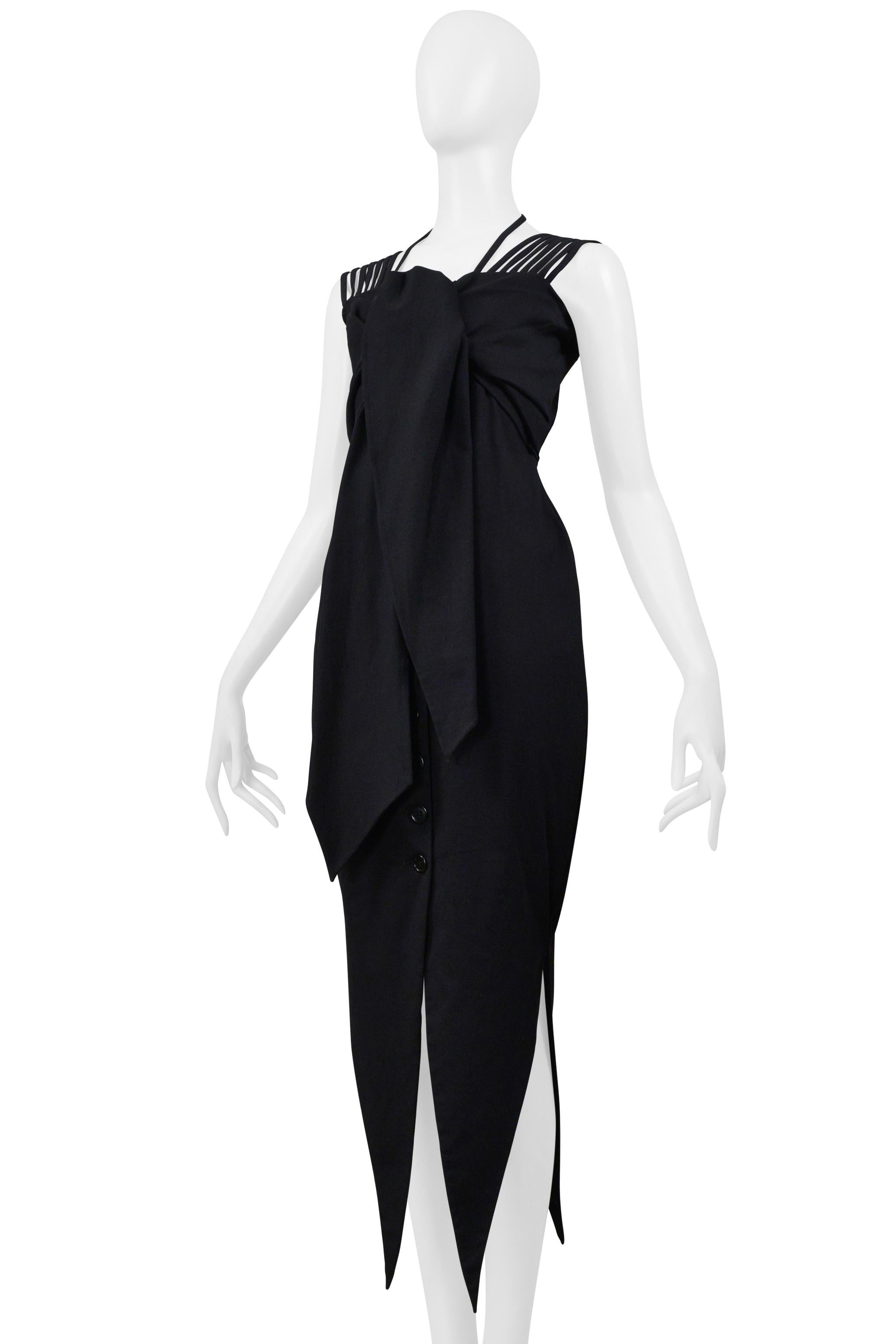 Romeo Gigli Black Cold Dress Dress With Multiple Straps 1995 For Sale 4