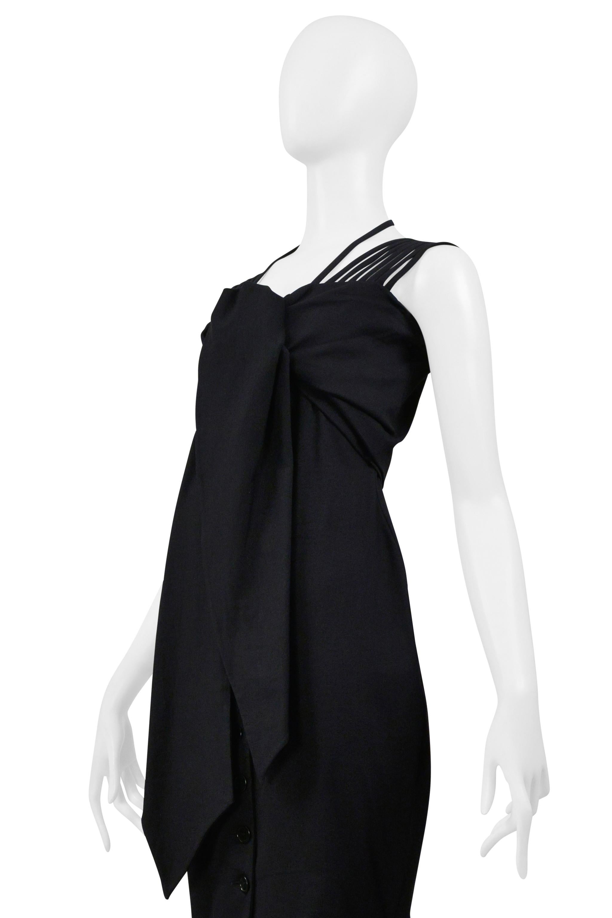 Romeo Gigli Black Cold Dress Dress With Multiple Straps 1995 For Sale 5