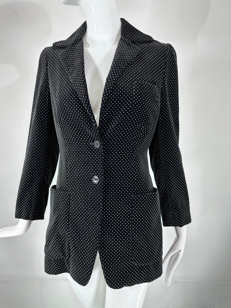 Romeo Gigli Giacca in Velluto Dot Dot Dot Dot Dot Tasca Patch