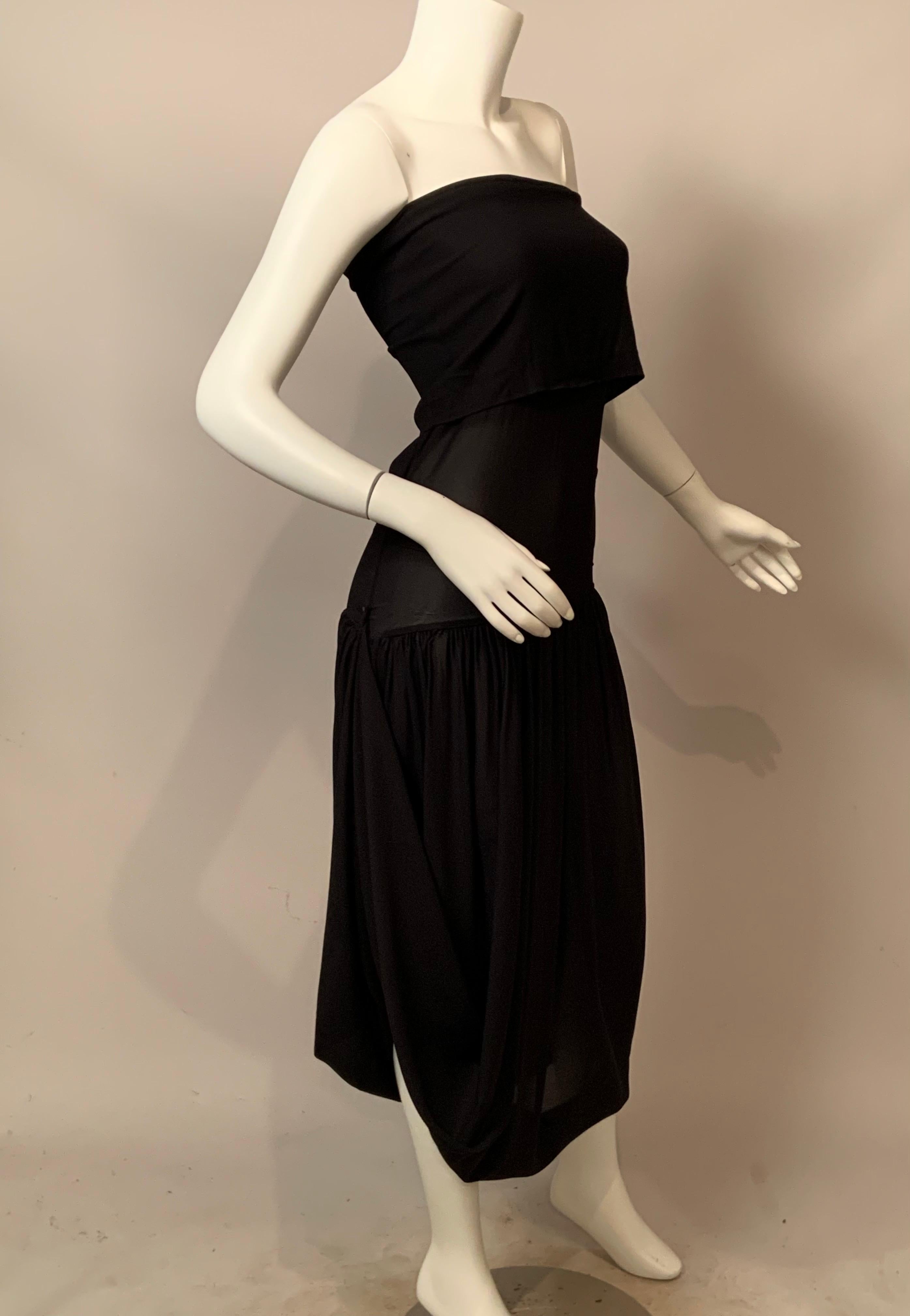 Romeo Gigli Schwarzes Seiden-Chiffon-Kleid oder -Rock im Zustand „Hervorragend“ im Angebot in New Hope, PA