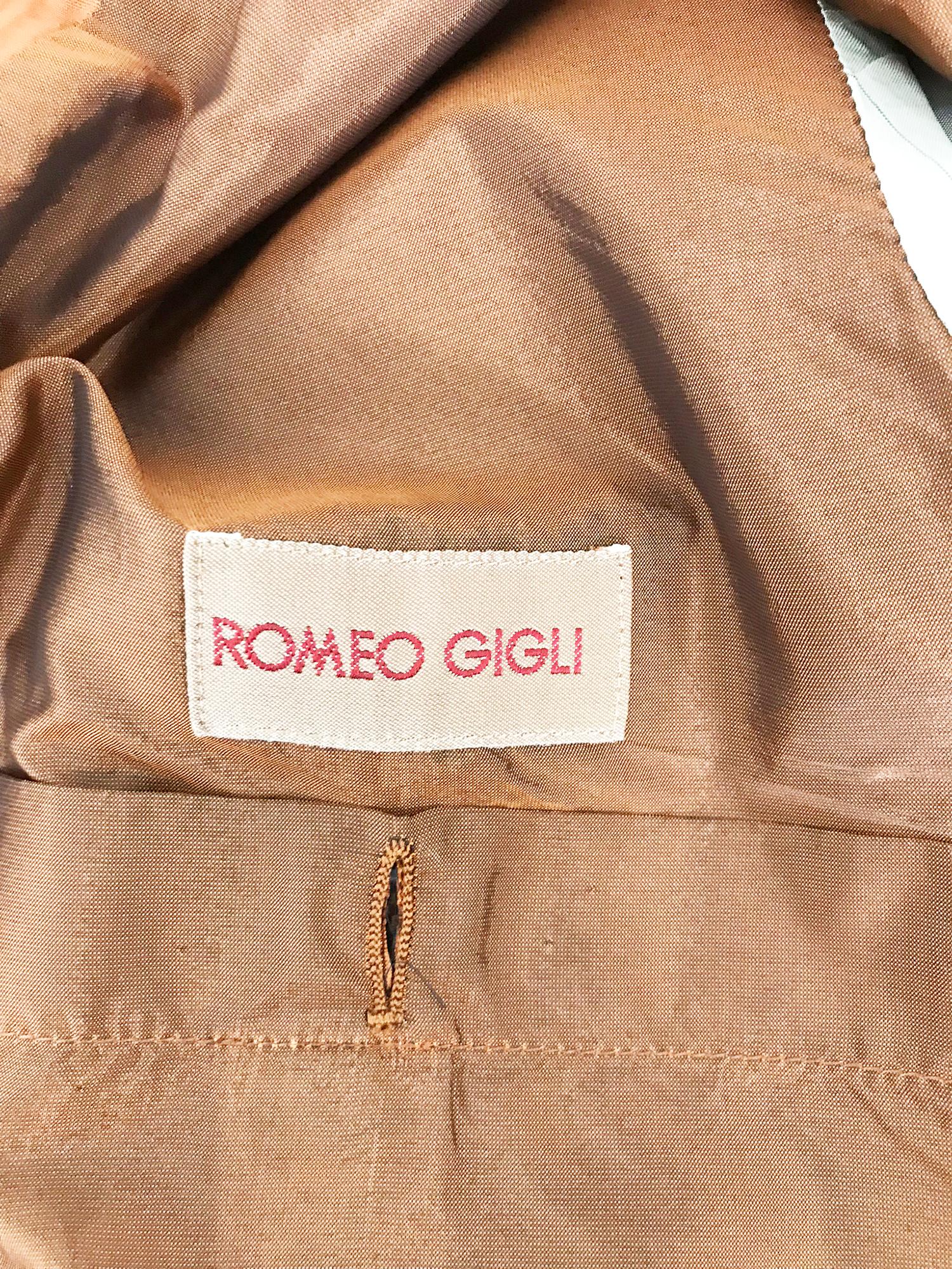 Romeo Gigli Cocoa Brown Watered Taffeta Jacket 1980s 7