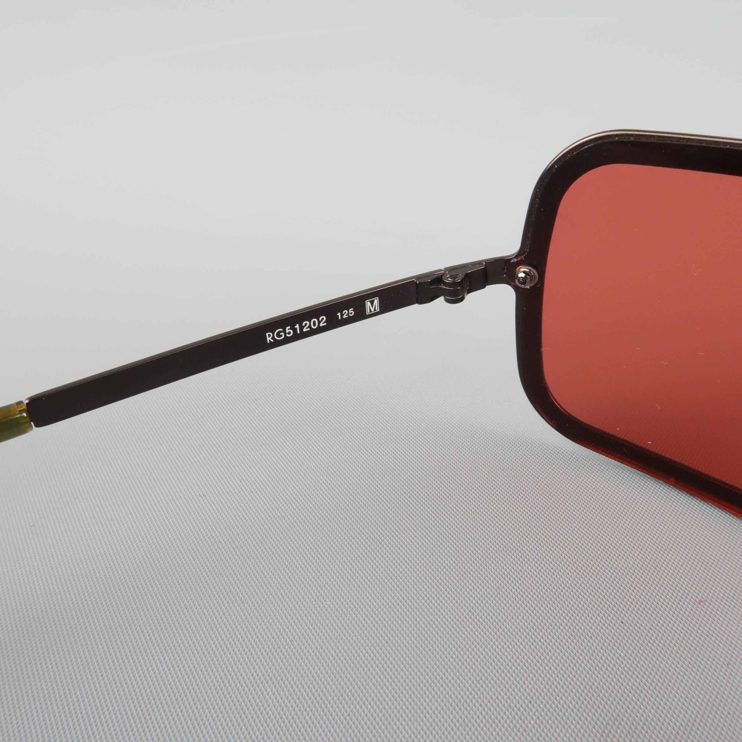 ROMEO GIGLI Copper Red Lense Sheild Sunglasses 2