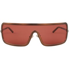 ROMEO GIGLI Copper Red Lense Sheild Sunglasses