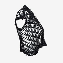 Romeo Gigli F/W 1990 Black Open-Weave Crochet Top