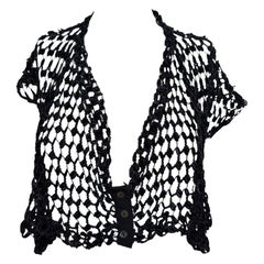 Romeo Gigli F/W 1990 Black Open-Weave Crochet Top
