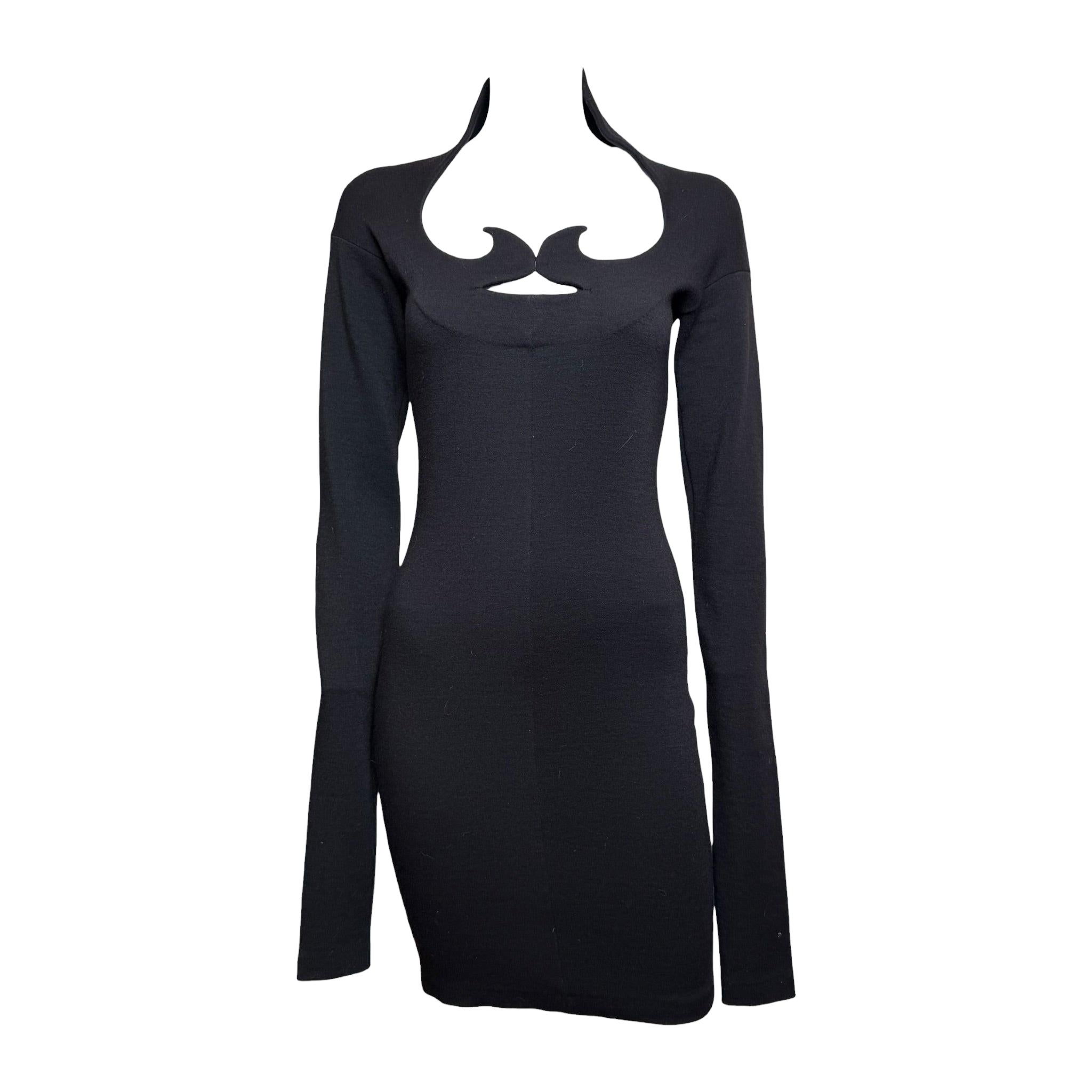 Romeo Gigli F/W 1990 Wool Jersey Cutout Dress