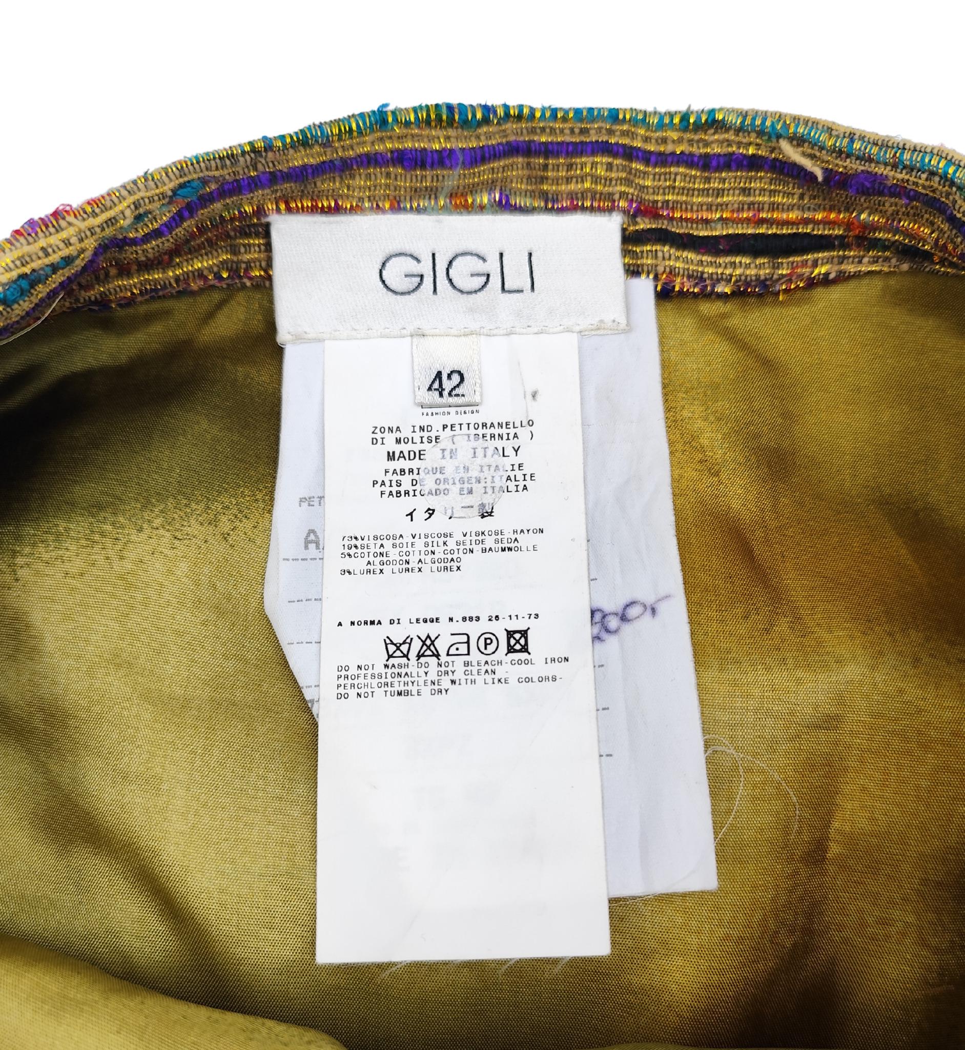 Romeo Gigli F/W 2001 multicolor Mongolian fur skirt 6