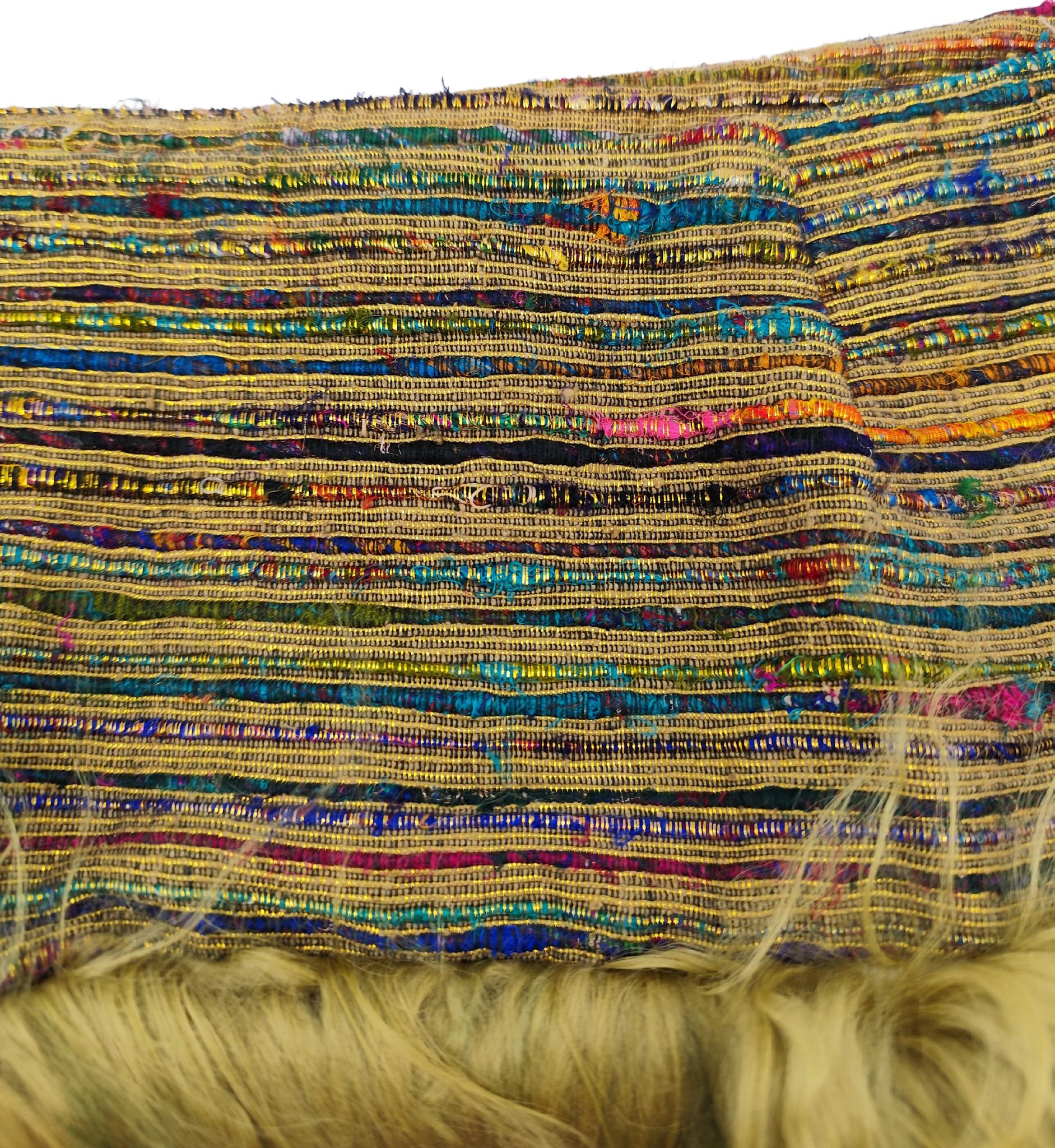 Romeo Gigli F/W 2001 multicolor Mongolian fur skirt 3
