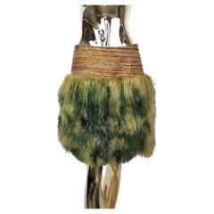 Romeo Gigli F/W 2001 falda de piel de Mongolia multicolor