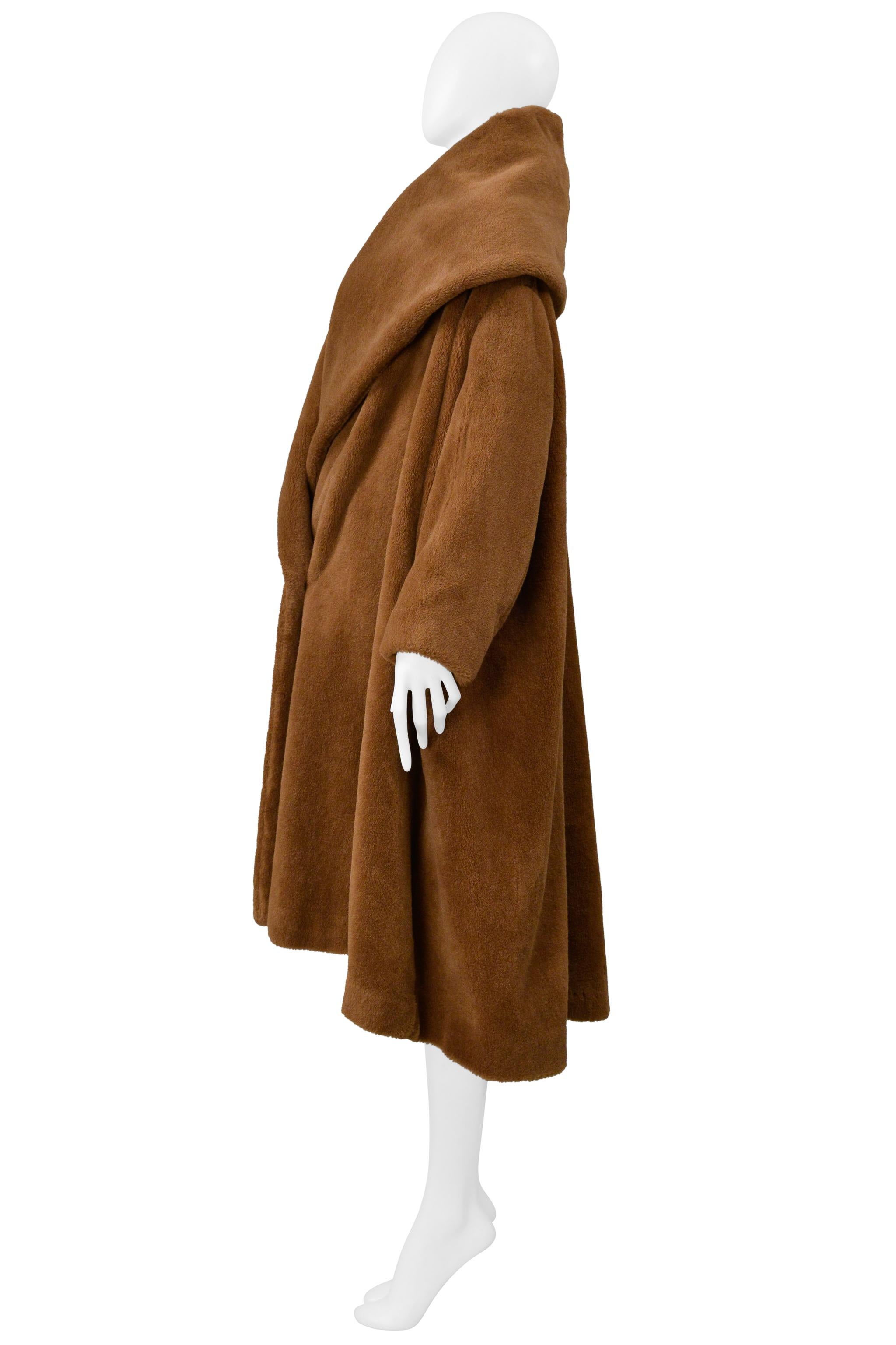 Marron Romeo Gigli en fausse fourrure  Manteau 