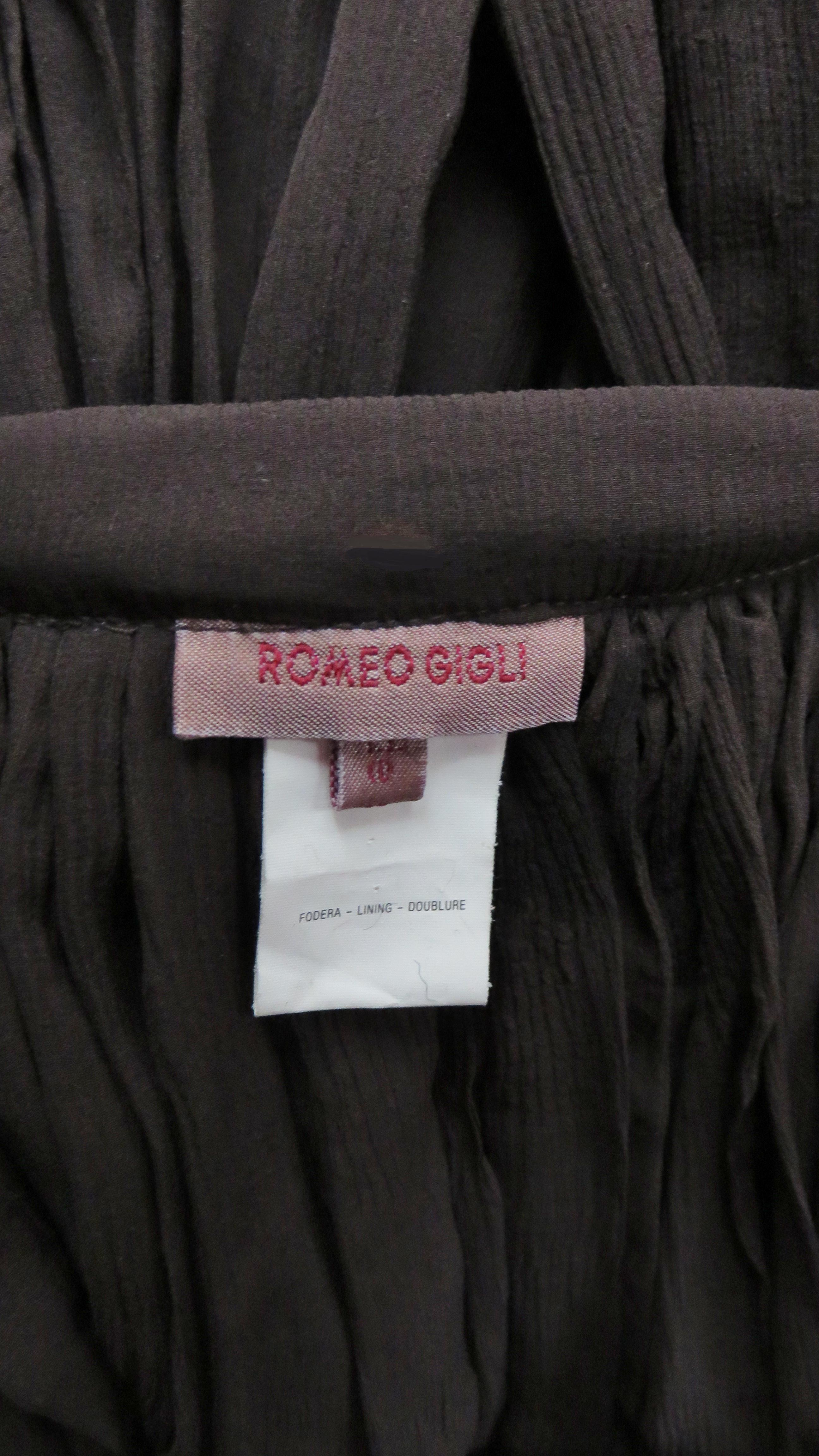 Romeo Gigli Silk High Low Skirt 10