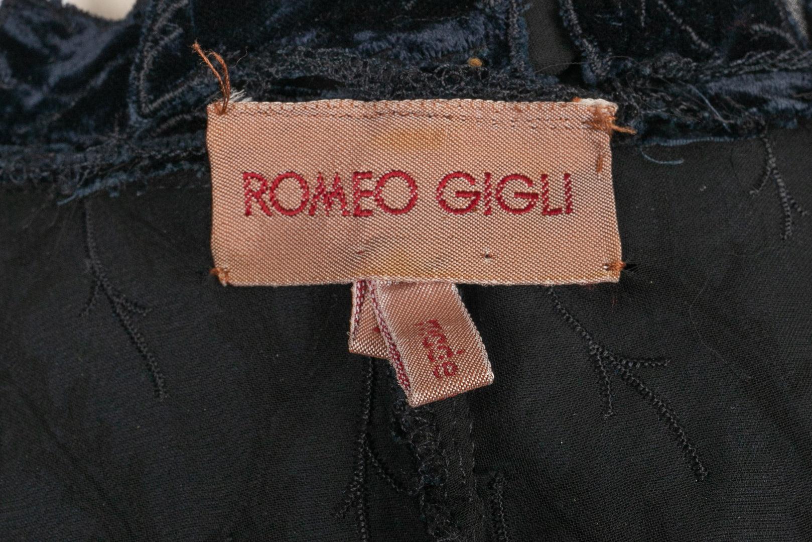 Romeo Gigli Long Silk Velvet Cardigan For Sale 4