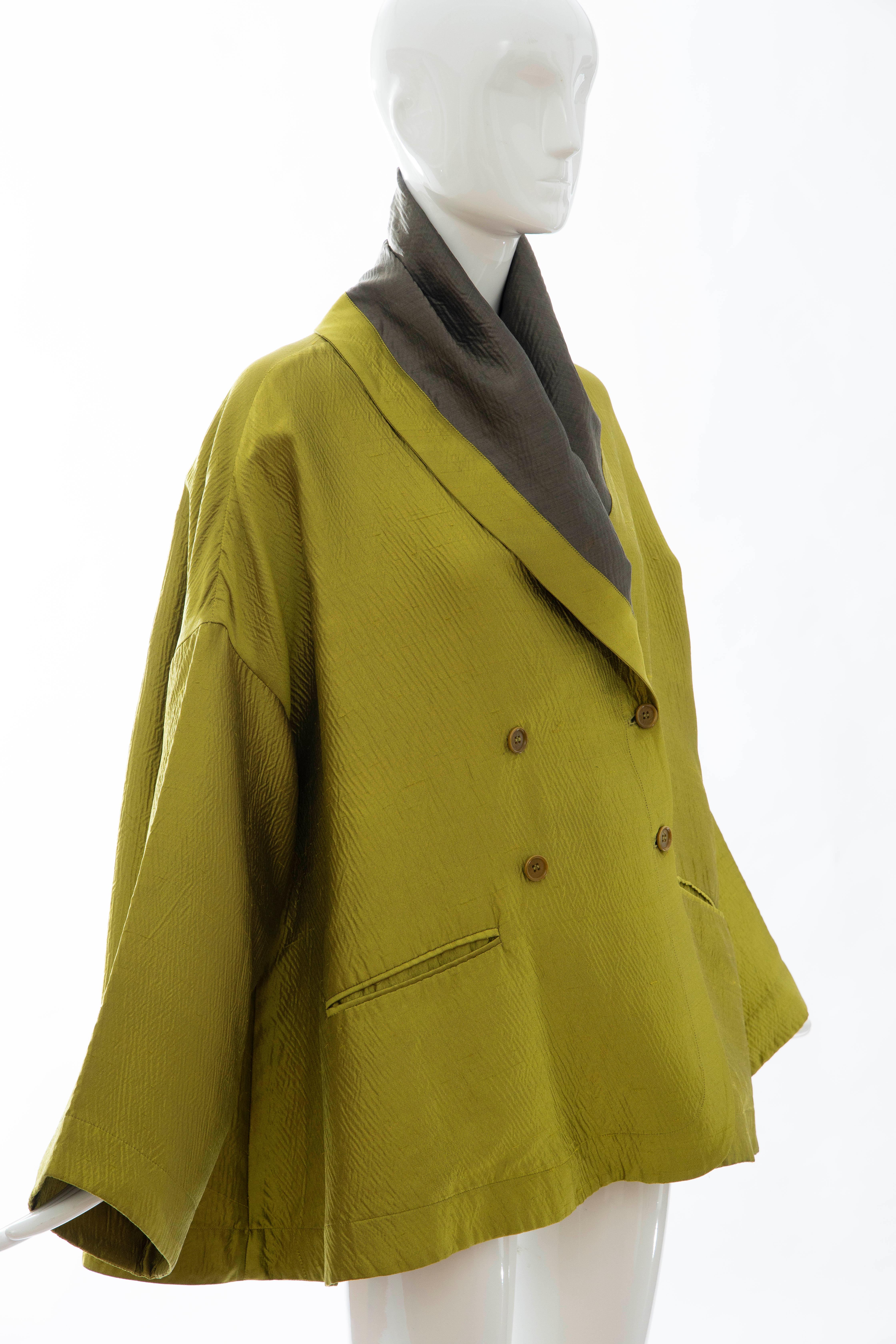 chartreuse trench coat